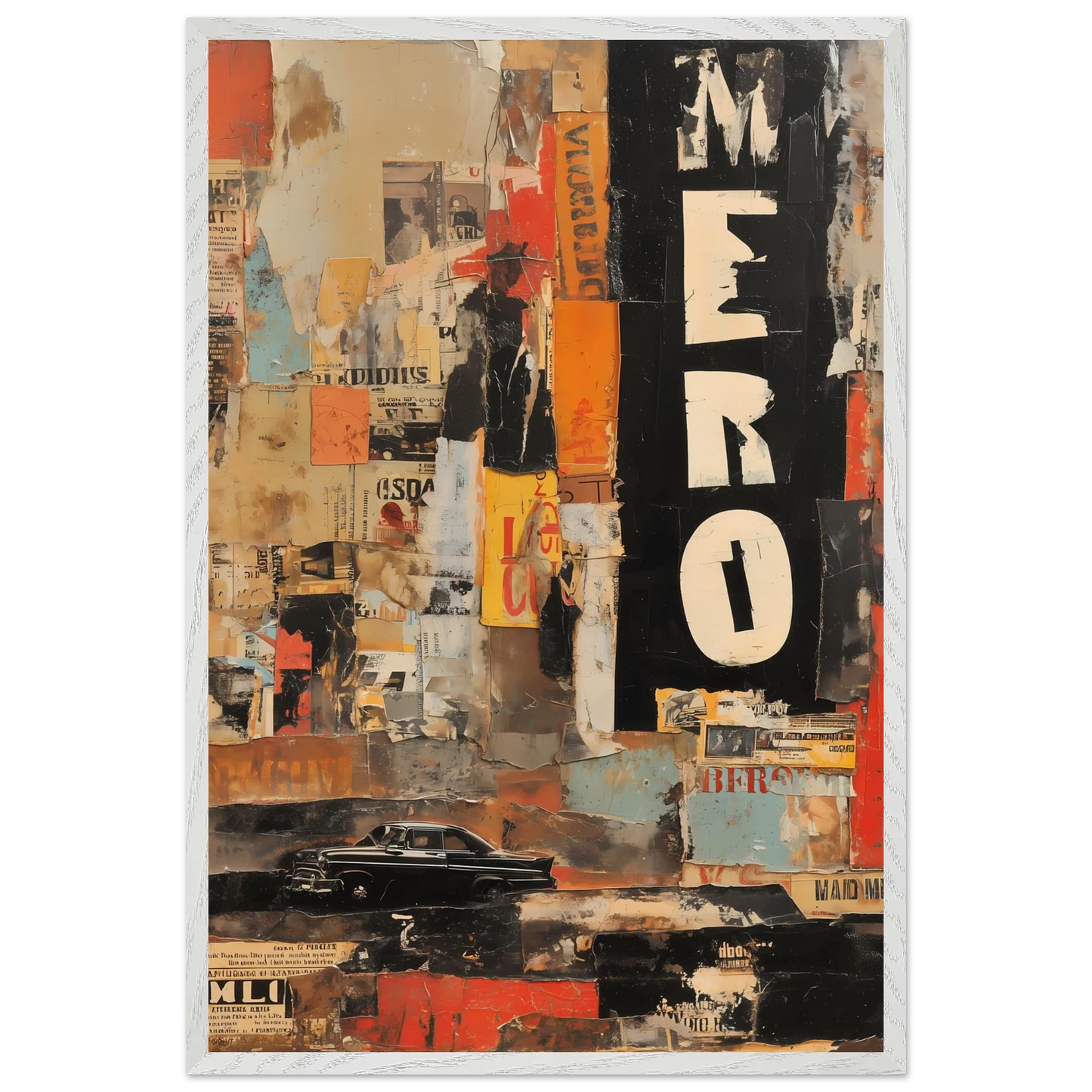 Affiches Lacérées — tableau encadré bois — vue 7 — art mural STNCL