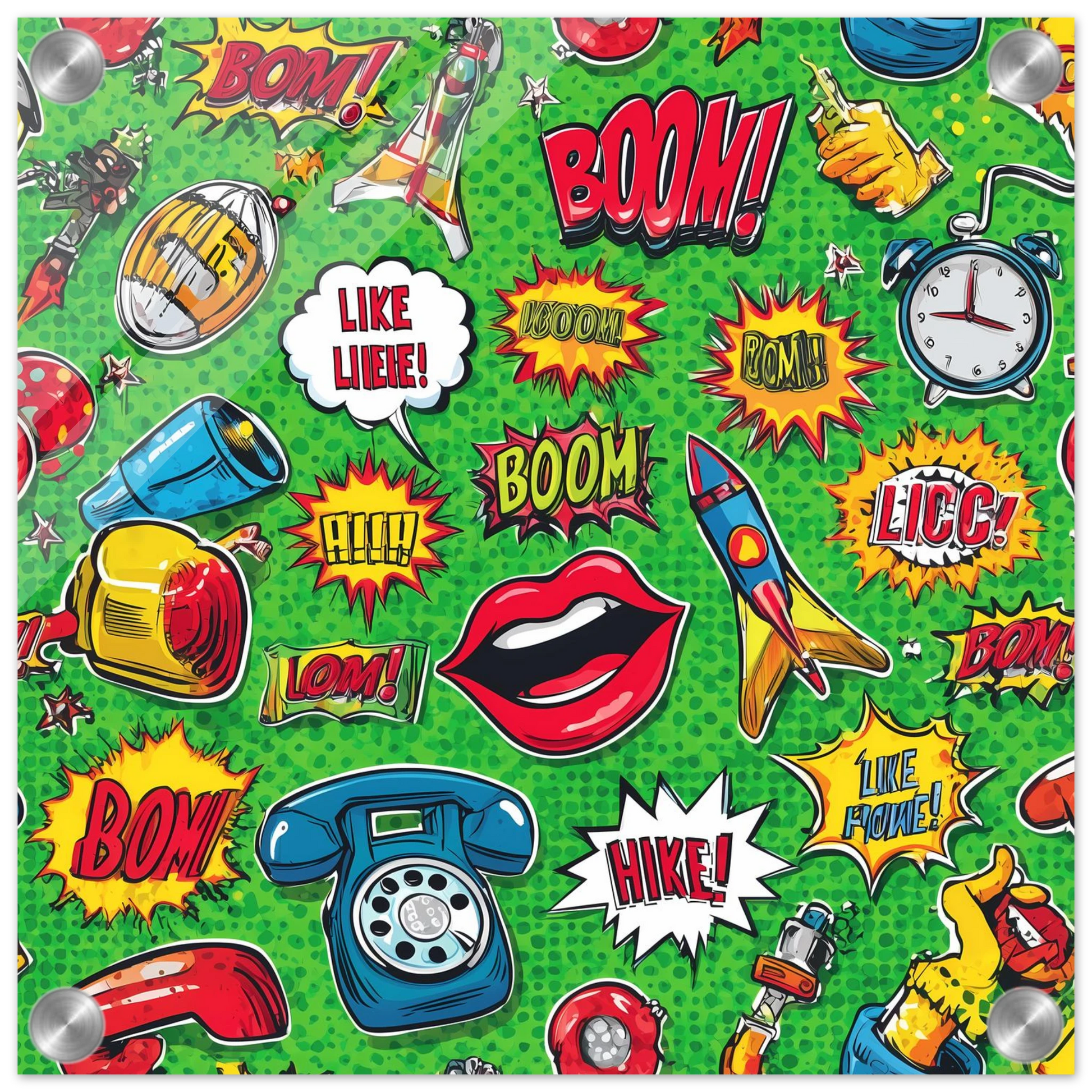 Explosion Pop — tableau plexiglas — vue 3 — art mural STNCL