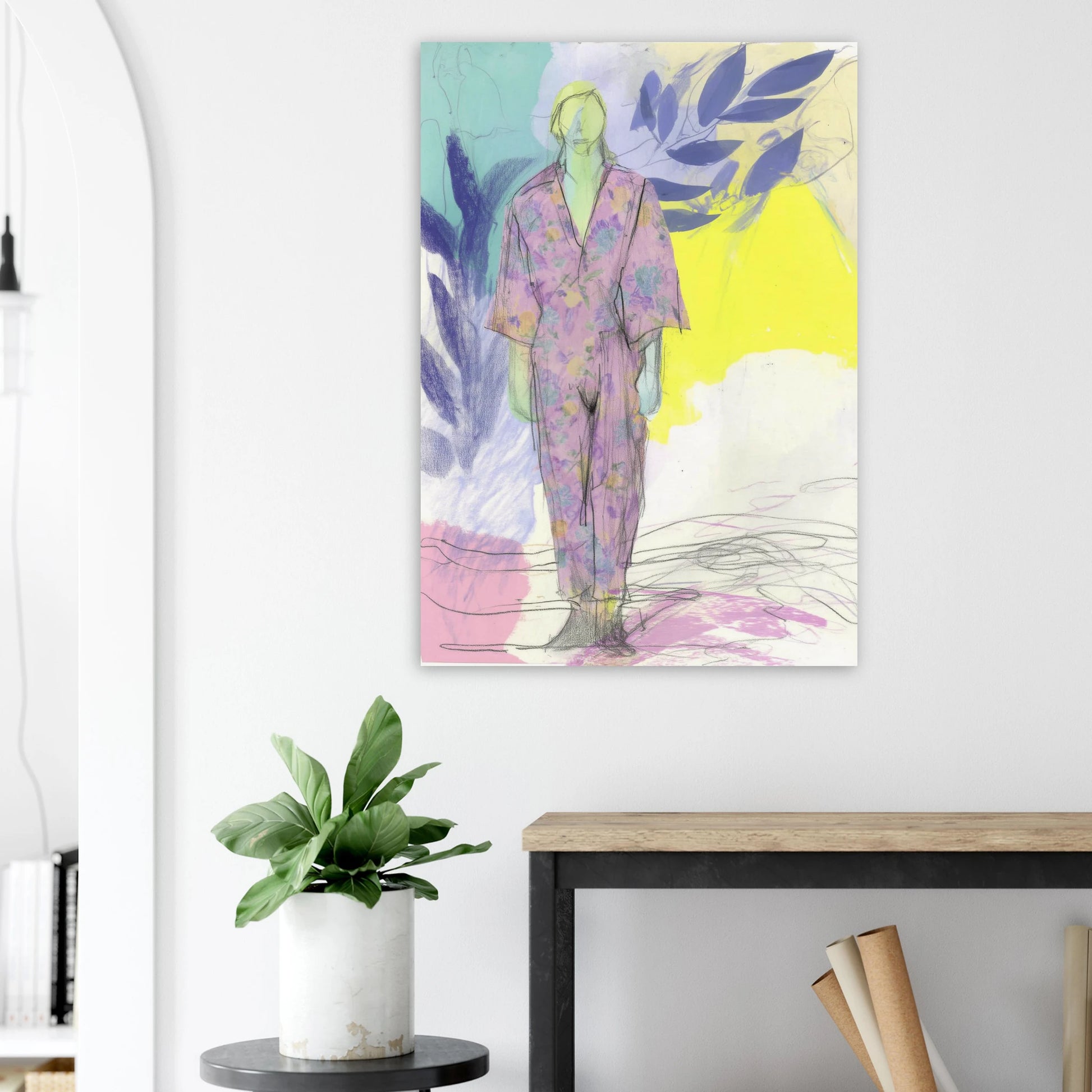 Kimono Fleuri sous les Feuilles — affiche d'art — vue 8 — art mural STNCL