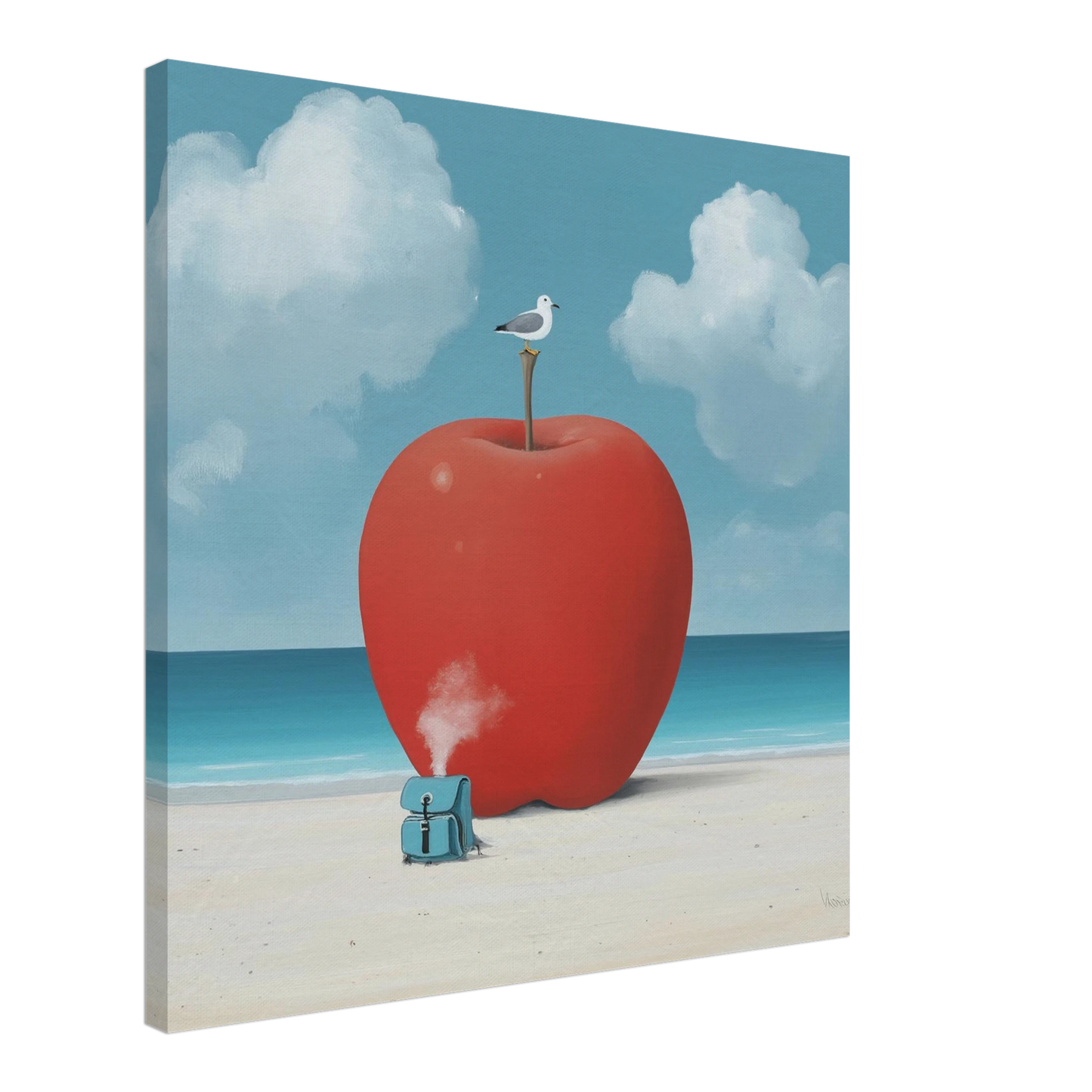 La Pomme et la Mouette — tableau sur toile — art mural STNCL