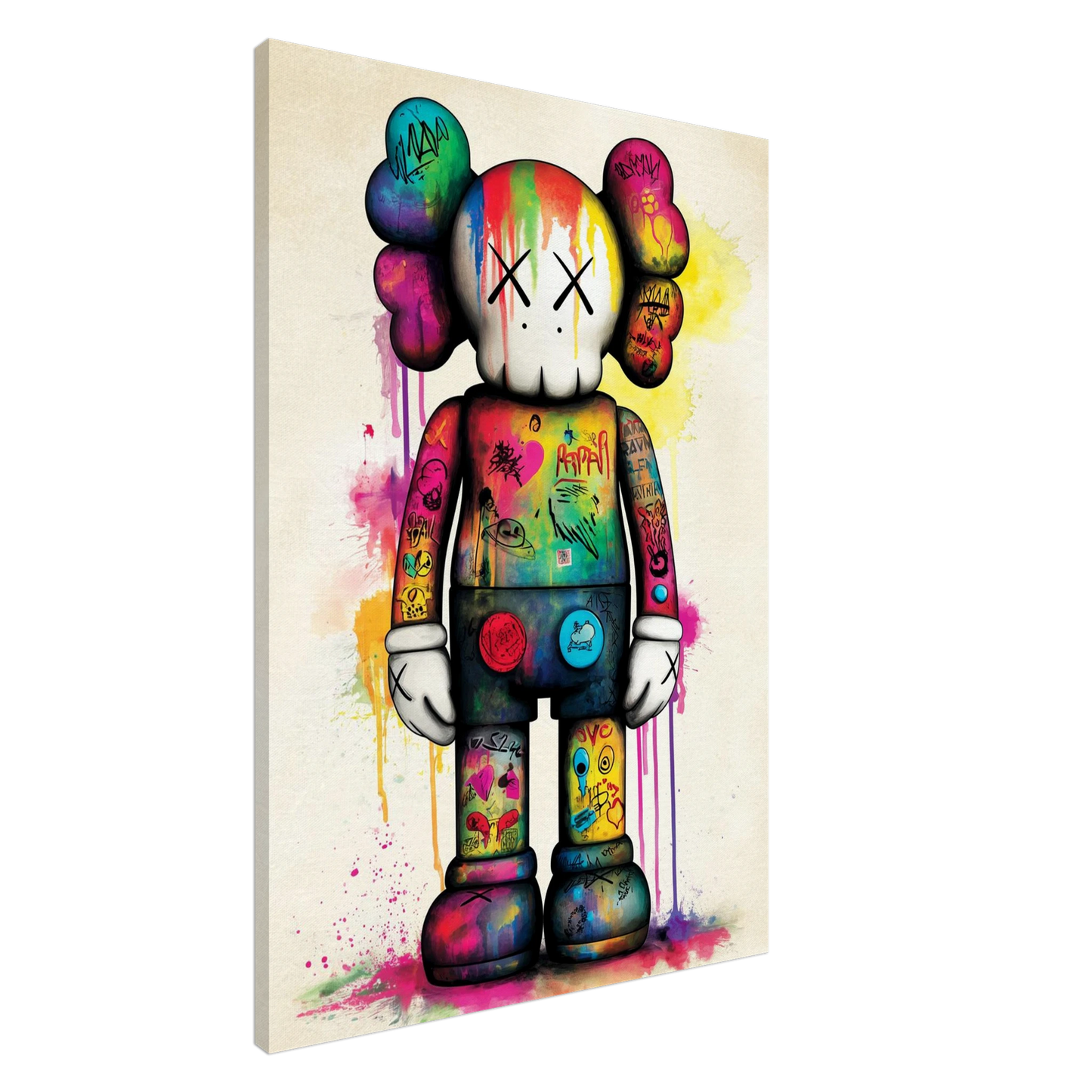 Compagnon Couvert de Graffitis — tableau sur toile — art mural STNCL