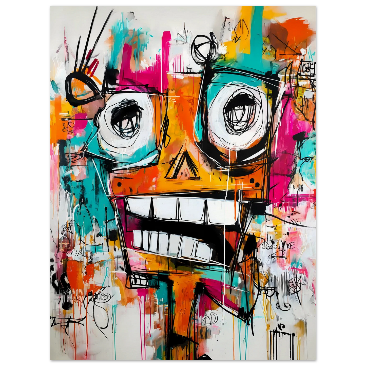 Face à Grands Yeux — affiche d'art — vue 3 — art mural STNCL