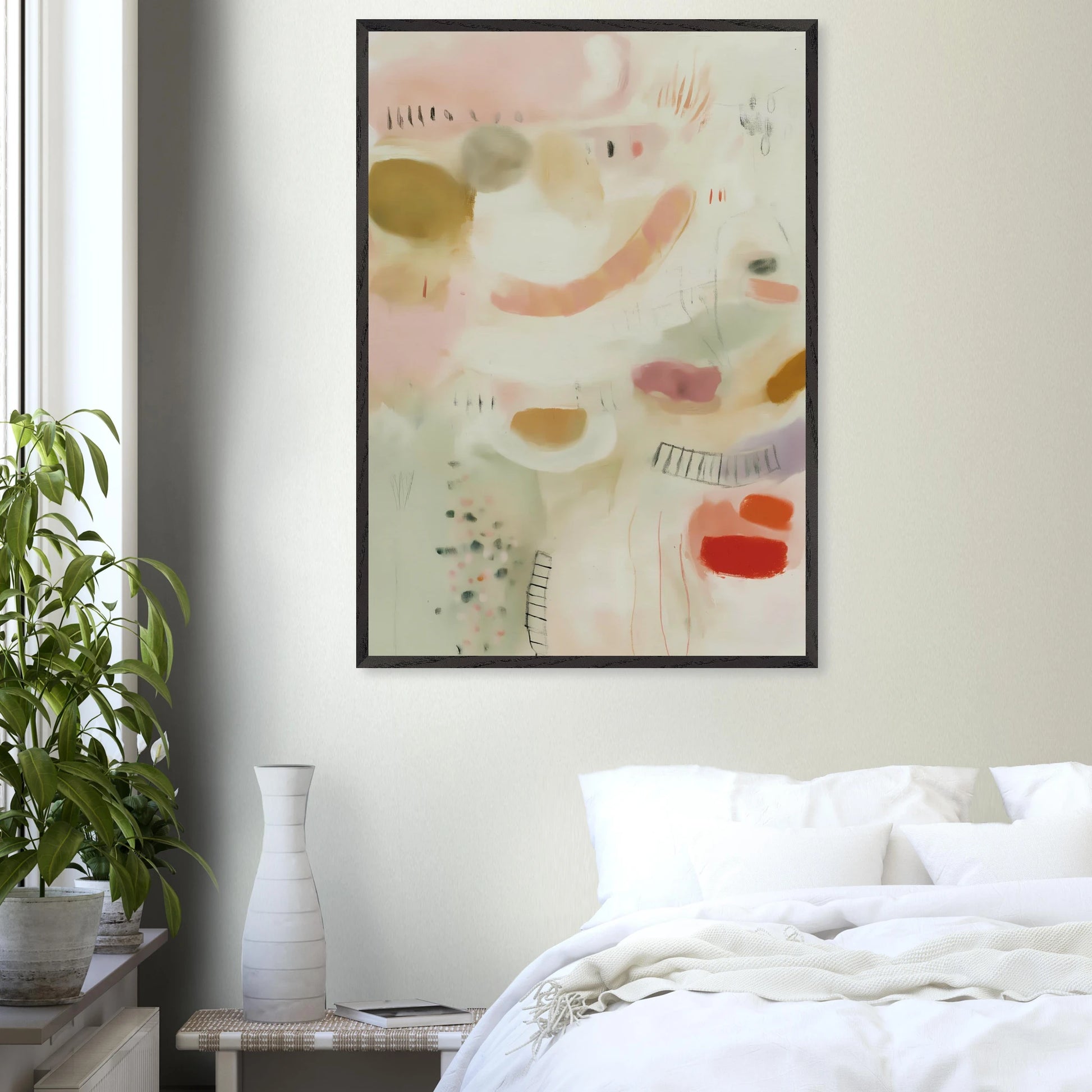 Murmures Pastel — tableau encadré bois — vue 17 — art mural STNCL