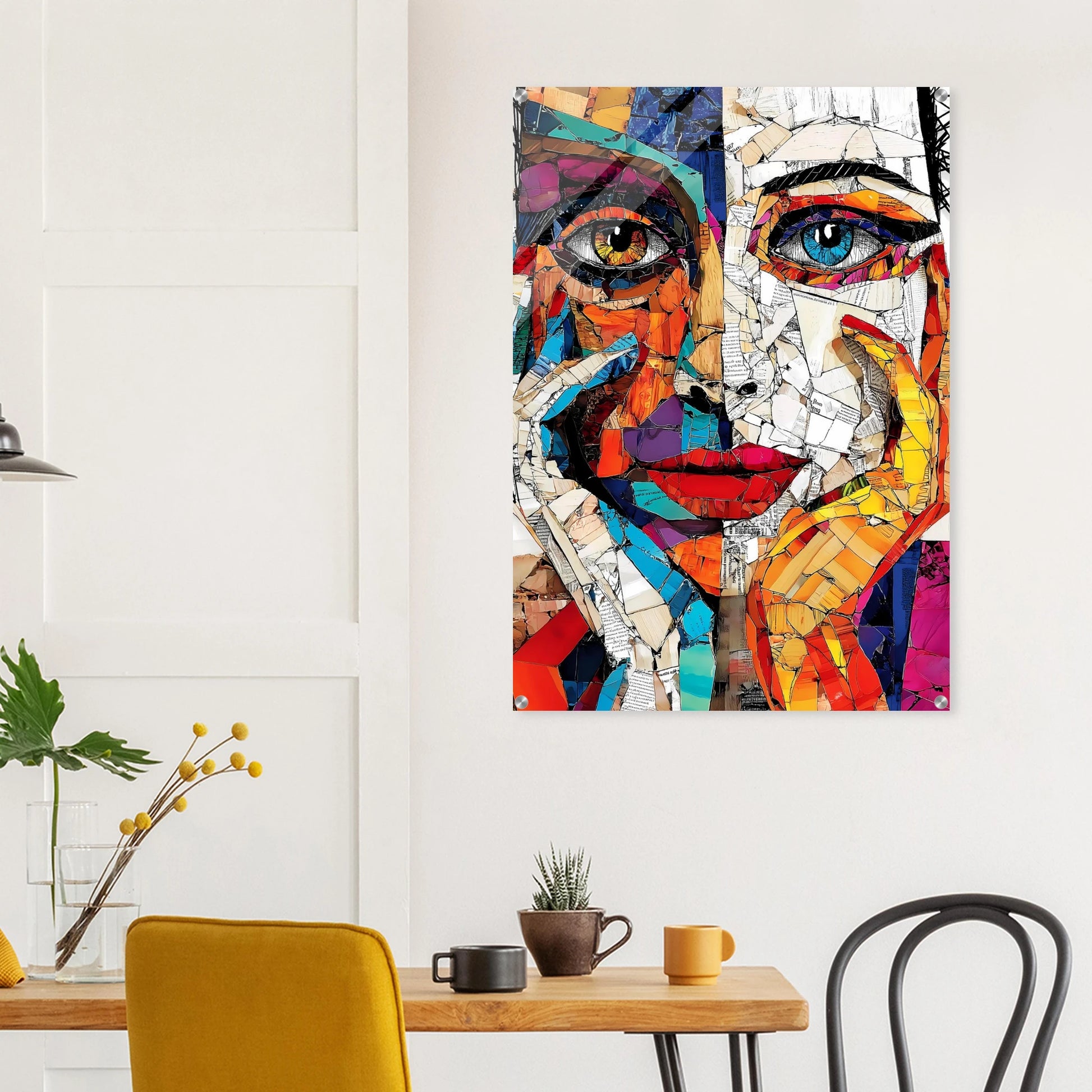 Visages Déchirés — tableau plexiglas — vue 8 — art mural STNCL