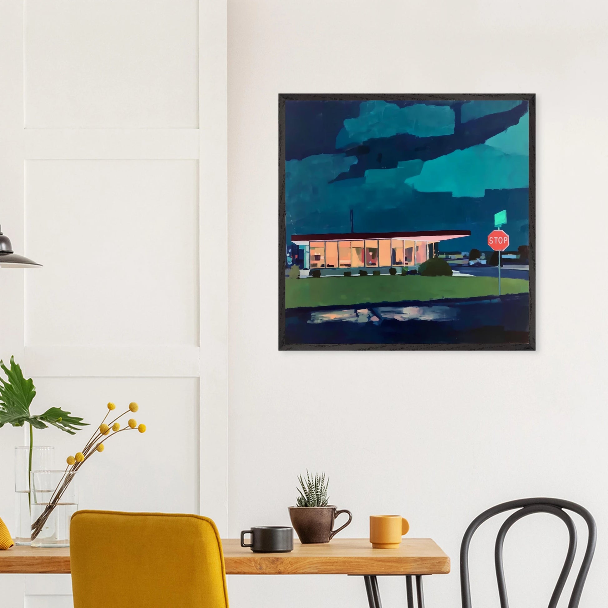Lumière sur la Route — tableau encadré bois — vue 15 — art mural STNCL