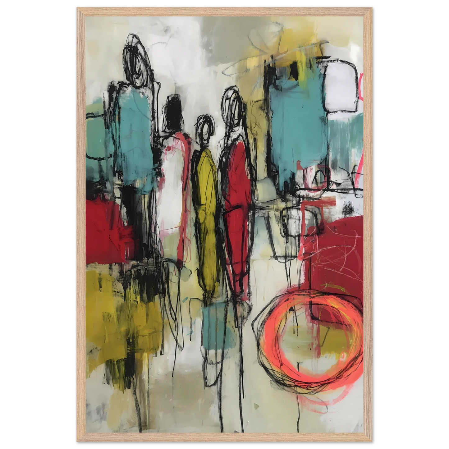 Sédiments d'un Été Brûlé — tableau encadré bois — vue 14 — art mural STNCL