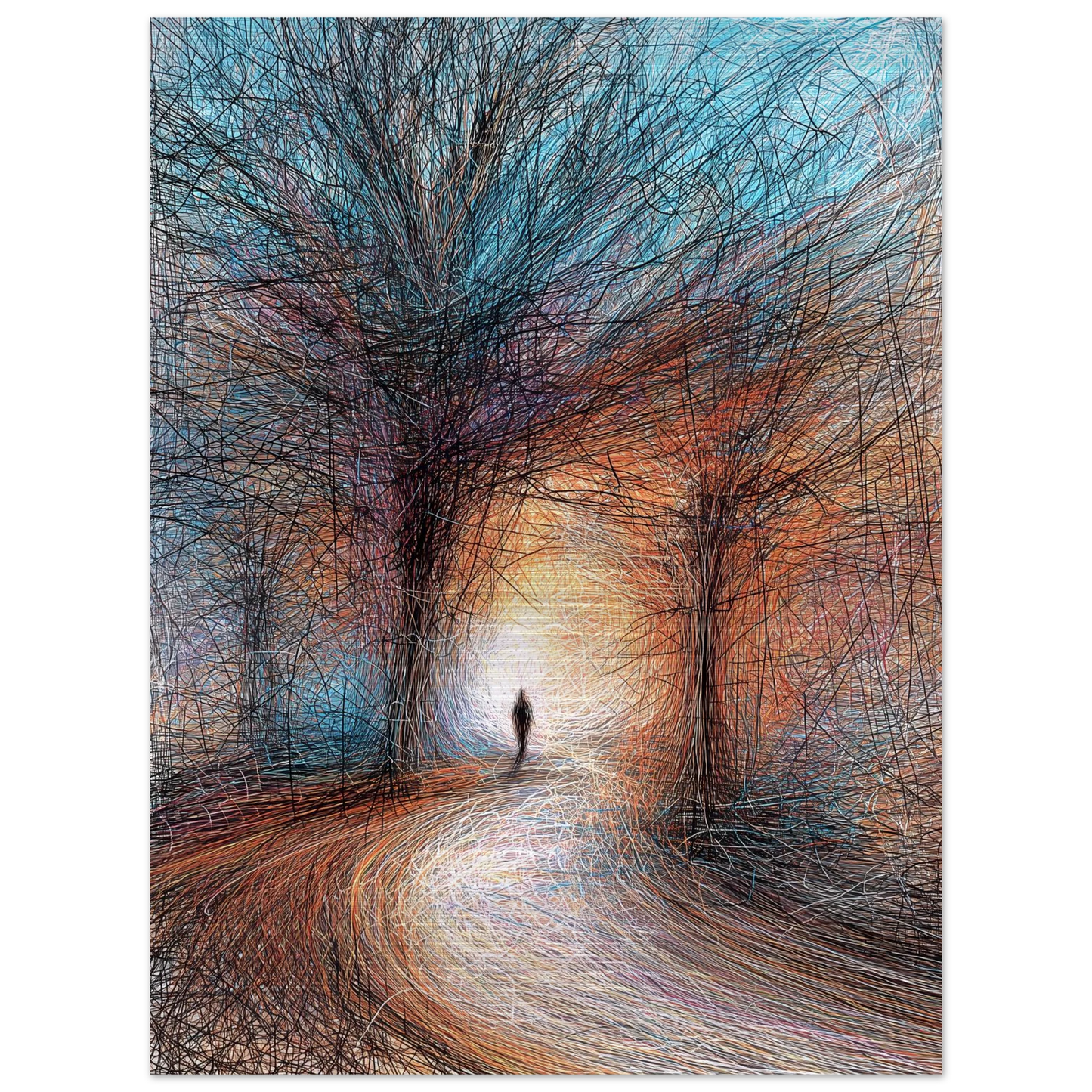Vers la Clarté — tableau aluminium — vue 5 — art mural STNCL
