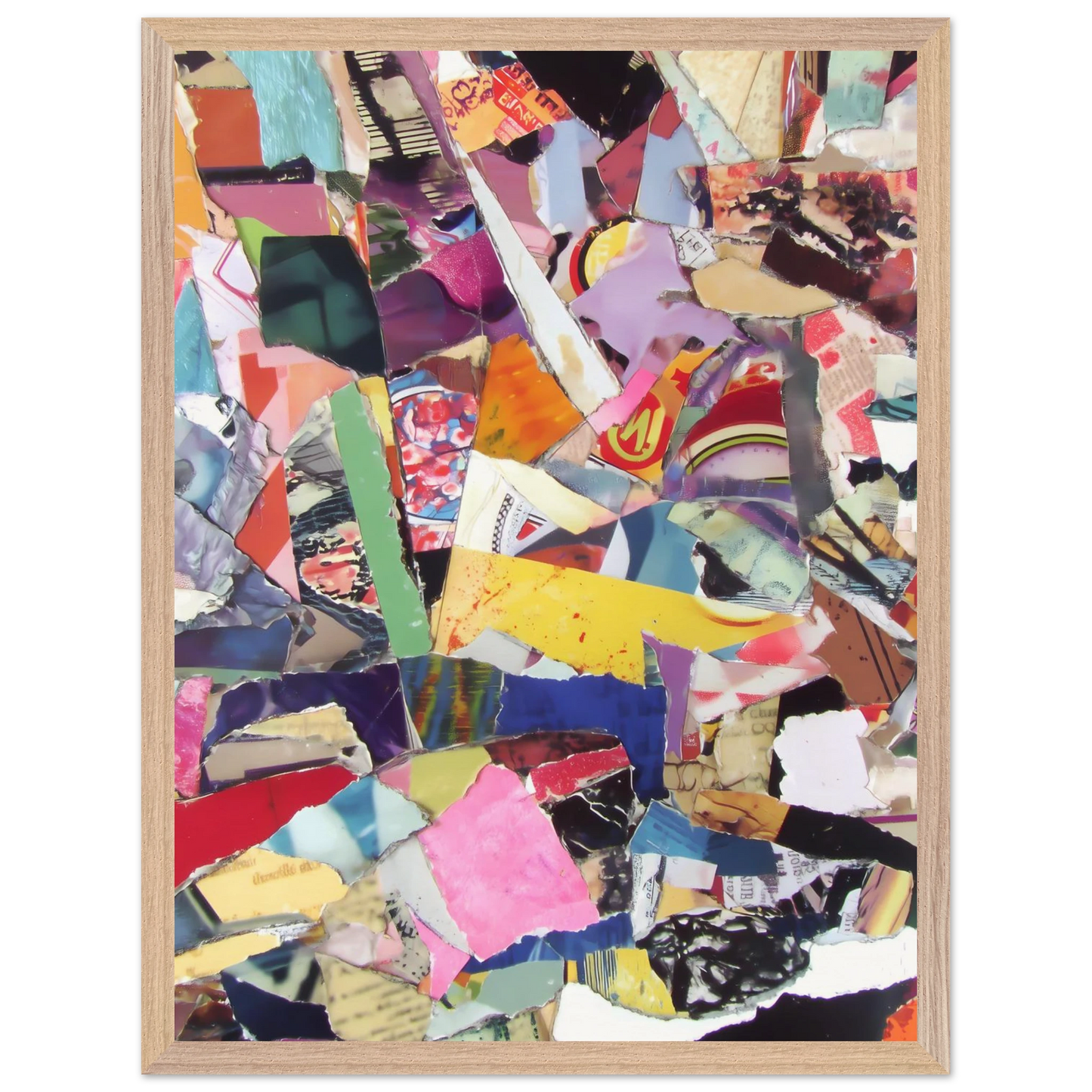 Fragments d'une Ville — tableau encadre bois — vue 3 — art mural STNCL