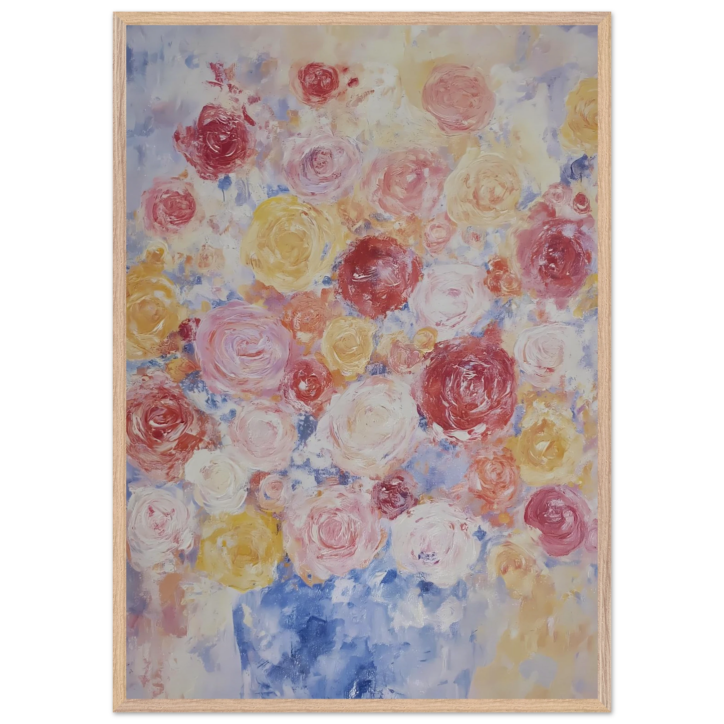 Brassée de Roses — tableau encadré bois — vue 6 — art mural STNCL