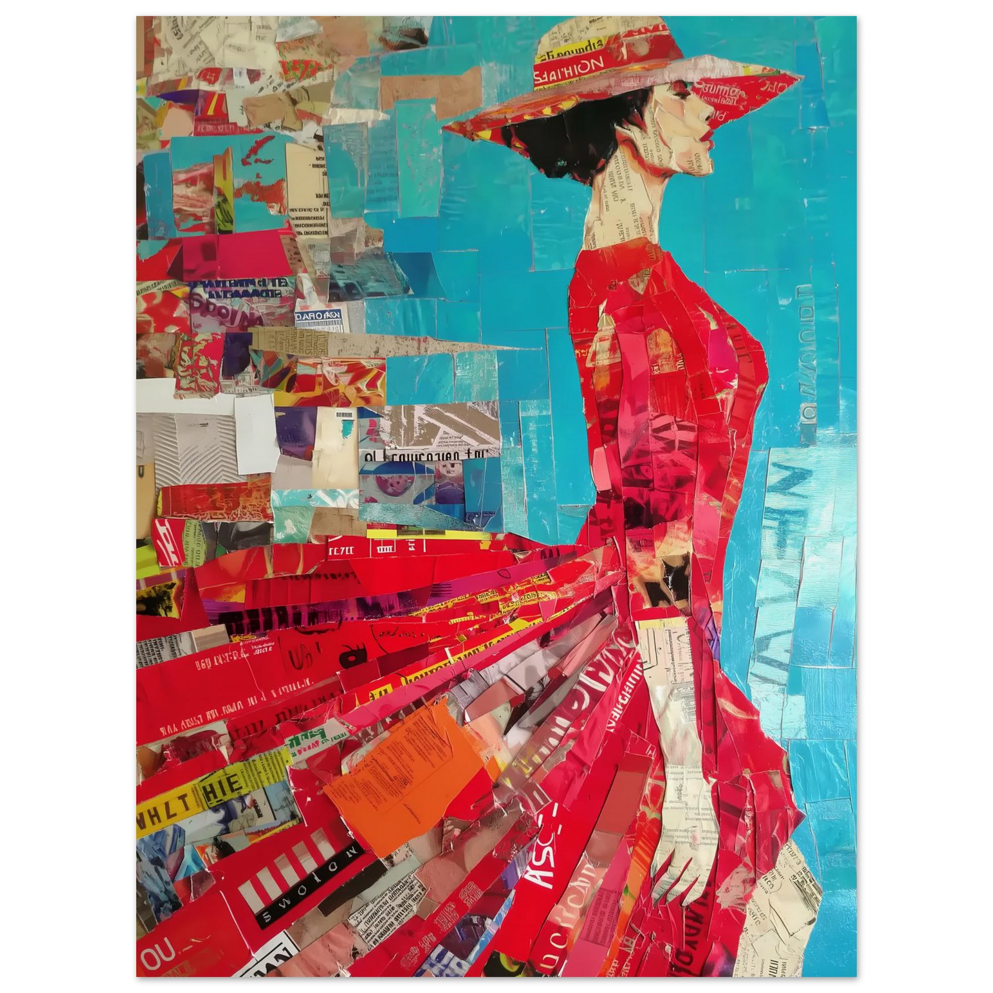 La Robe Rouge — affiche d'art — vue 2 — art mural STNCL