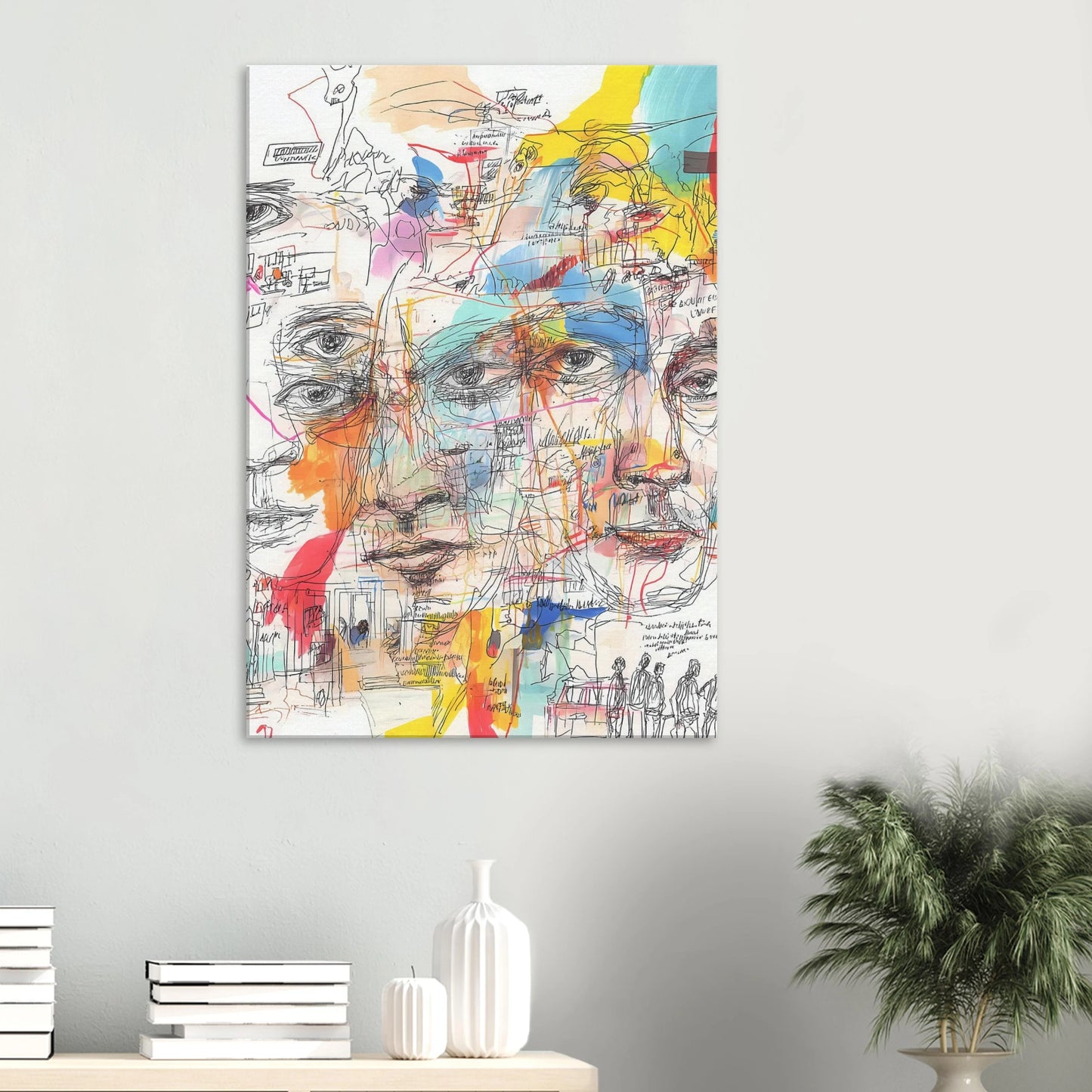 Carnet de Visages — tableau sur toile — vue 6 — art mural STNCL