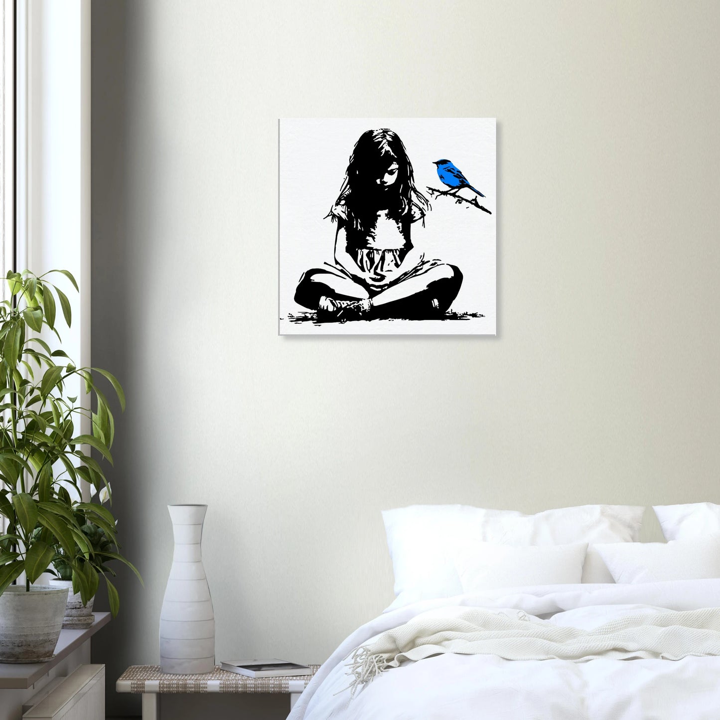 L'Oiseau Bleu — tableau sur toile — vue 6 — art mural STNCL