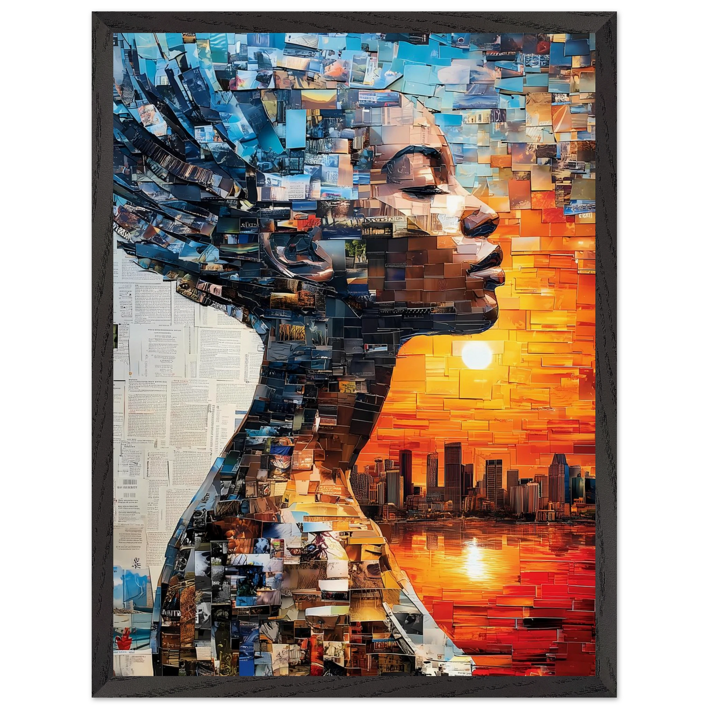 Horizon de Papier — tableau encadré bois — vue 15 — art mural STNCL