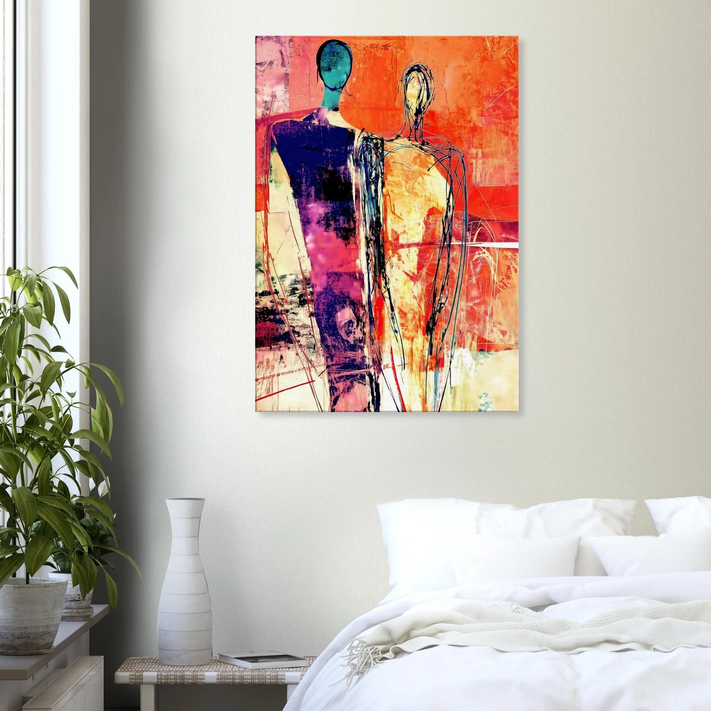 Deux Présences — tableau sur toile — vue 7 — art mural STNCL