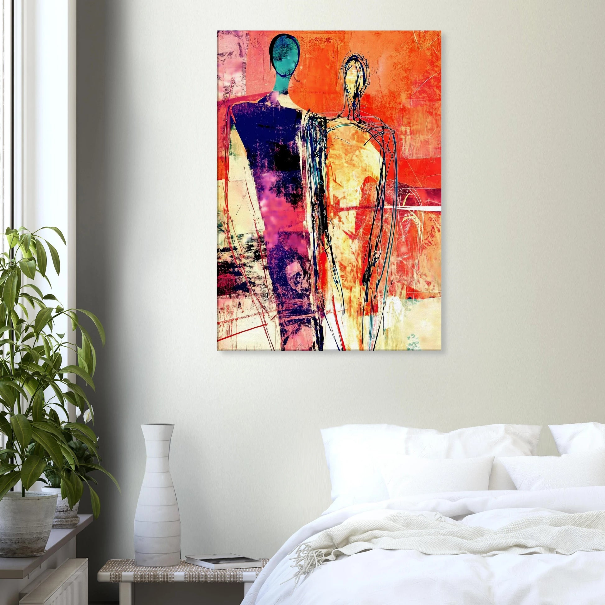 Deux Présences — tableau sur toile — vue 7 — art mural STNCL
