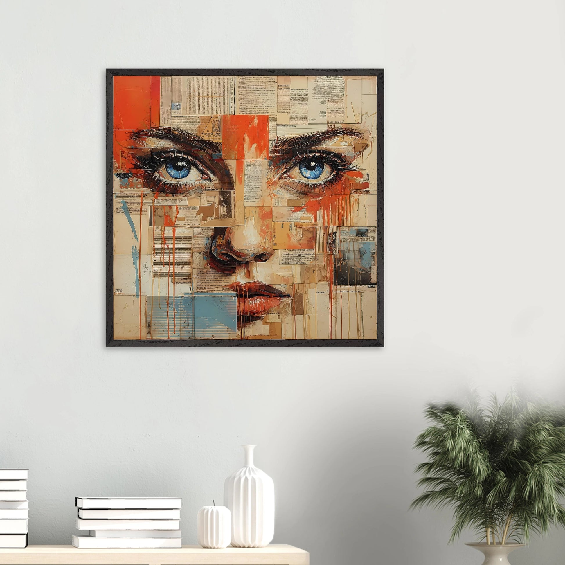 Sur les Pages — tableau encadré bois — vue 13 — art mural STNCL
