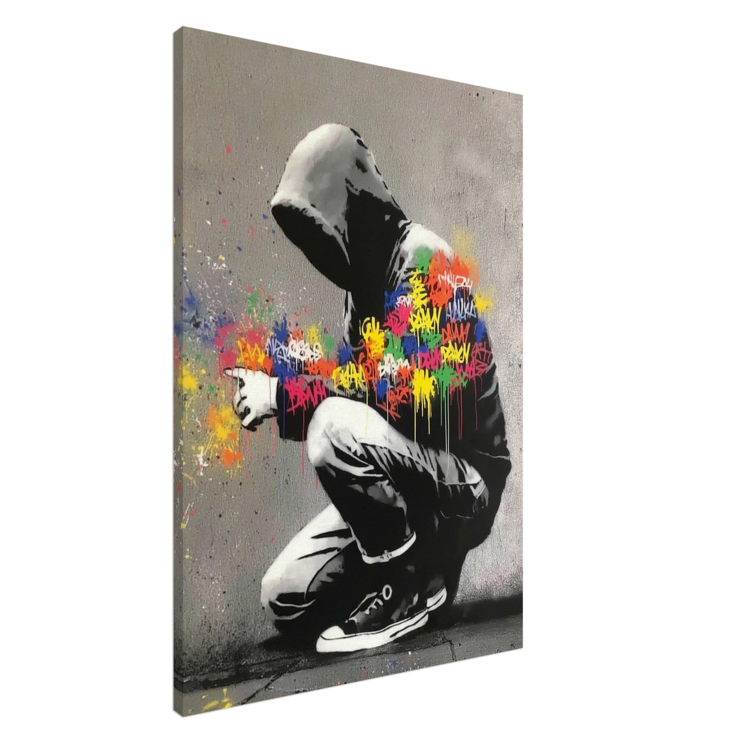 Enfant aux Couleurs Jaillissantes — tableau sur toile — art mural STNCL