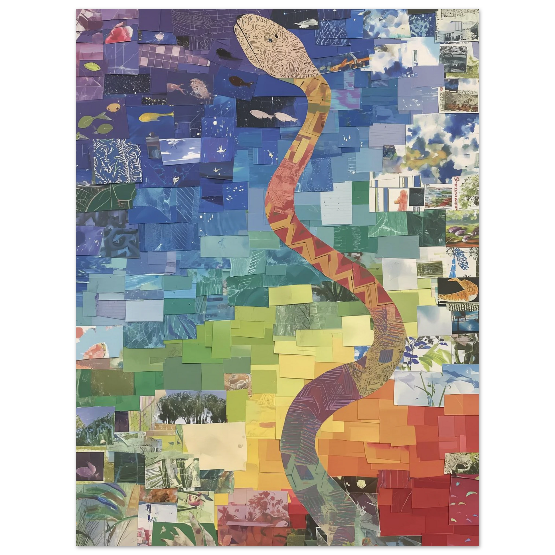 Serpent des Saisons — affiche d'art — vue 2 — art mural STNCL