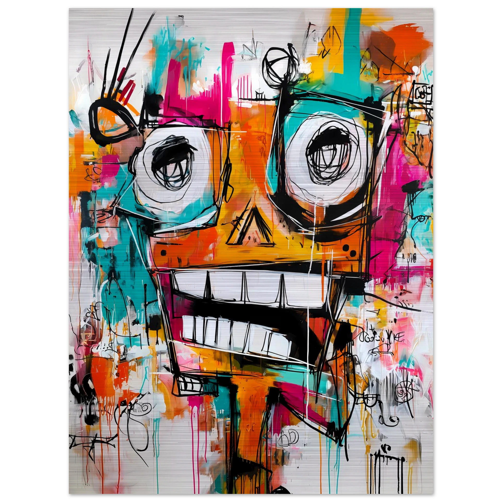 Face à Grands Yeux — tableau aluminium — vue 5 — art mural STNCL
