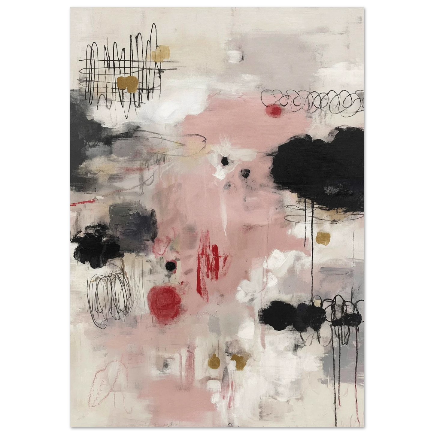 Murmures en Rose Pâle — affiche d'art — art mural STNCL