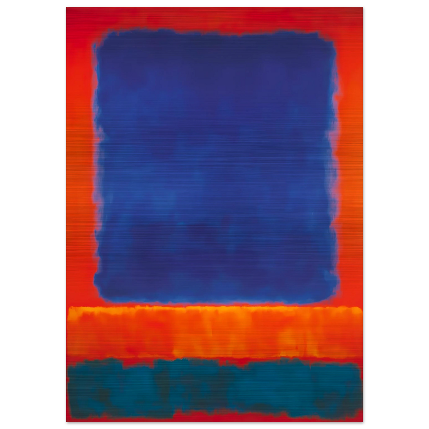 Bleu en Apesanteur — tableau aluminium — vue 4 — art mural STNCL