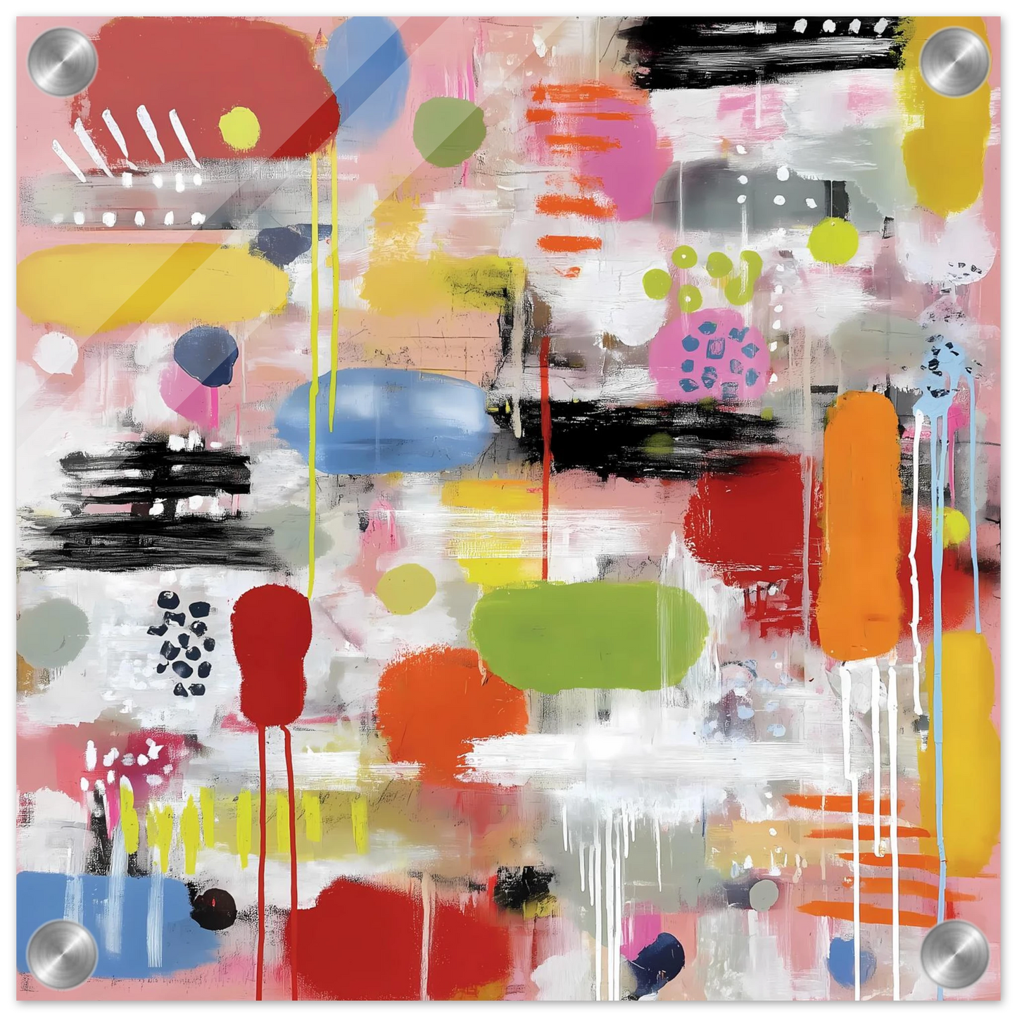 Confettis Suspendus — tableau plexiglas — vue 3 — art mural STNCL