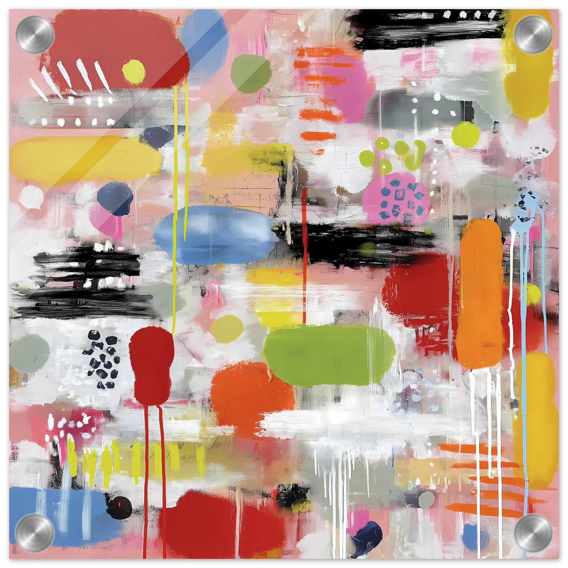 Confettis Suspendus — tableau plexiglas — vue 3 — art mural STNCL