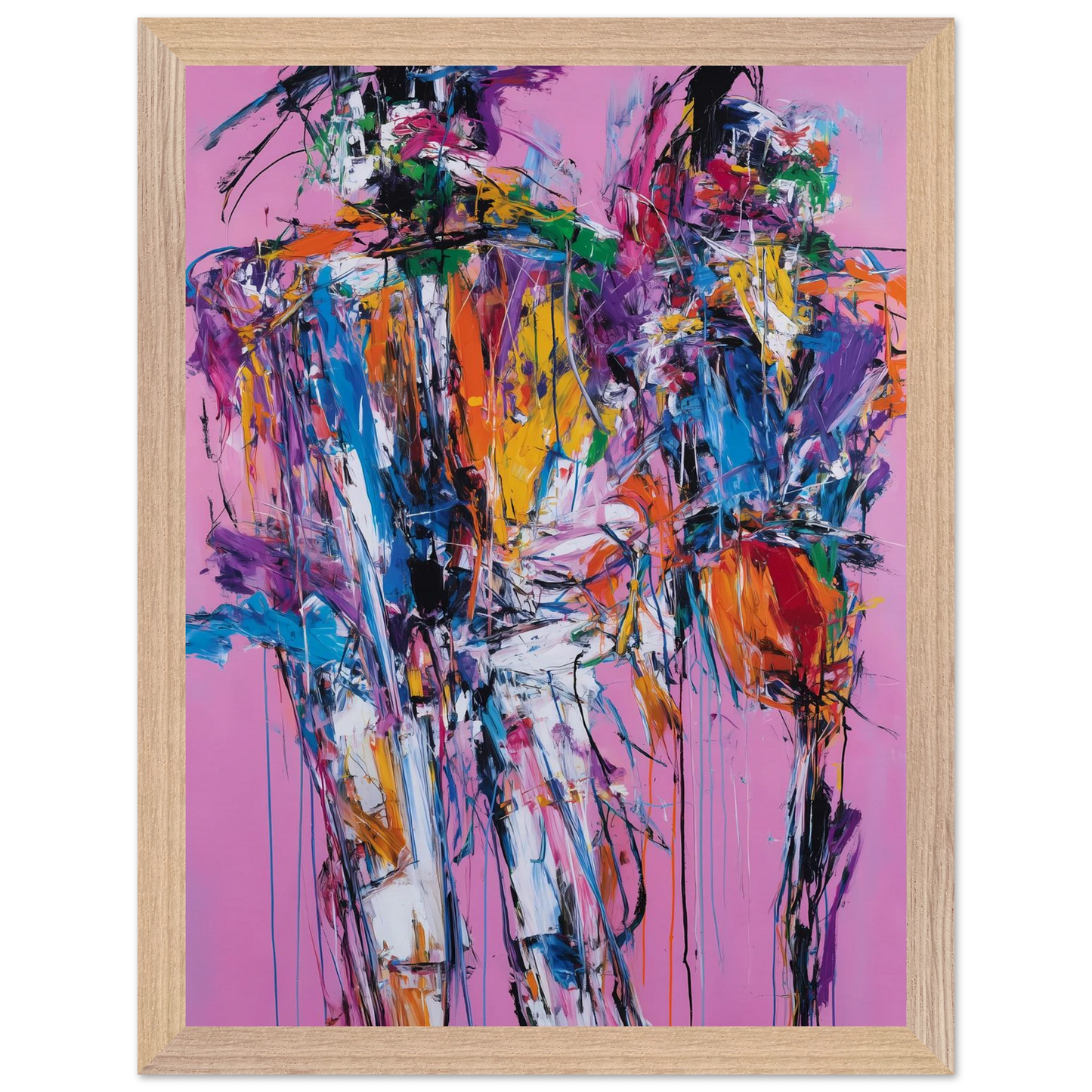 Duo en Tumulte — tableau encadre bois — vue 12 — art mural STNCL