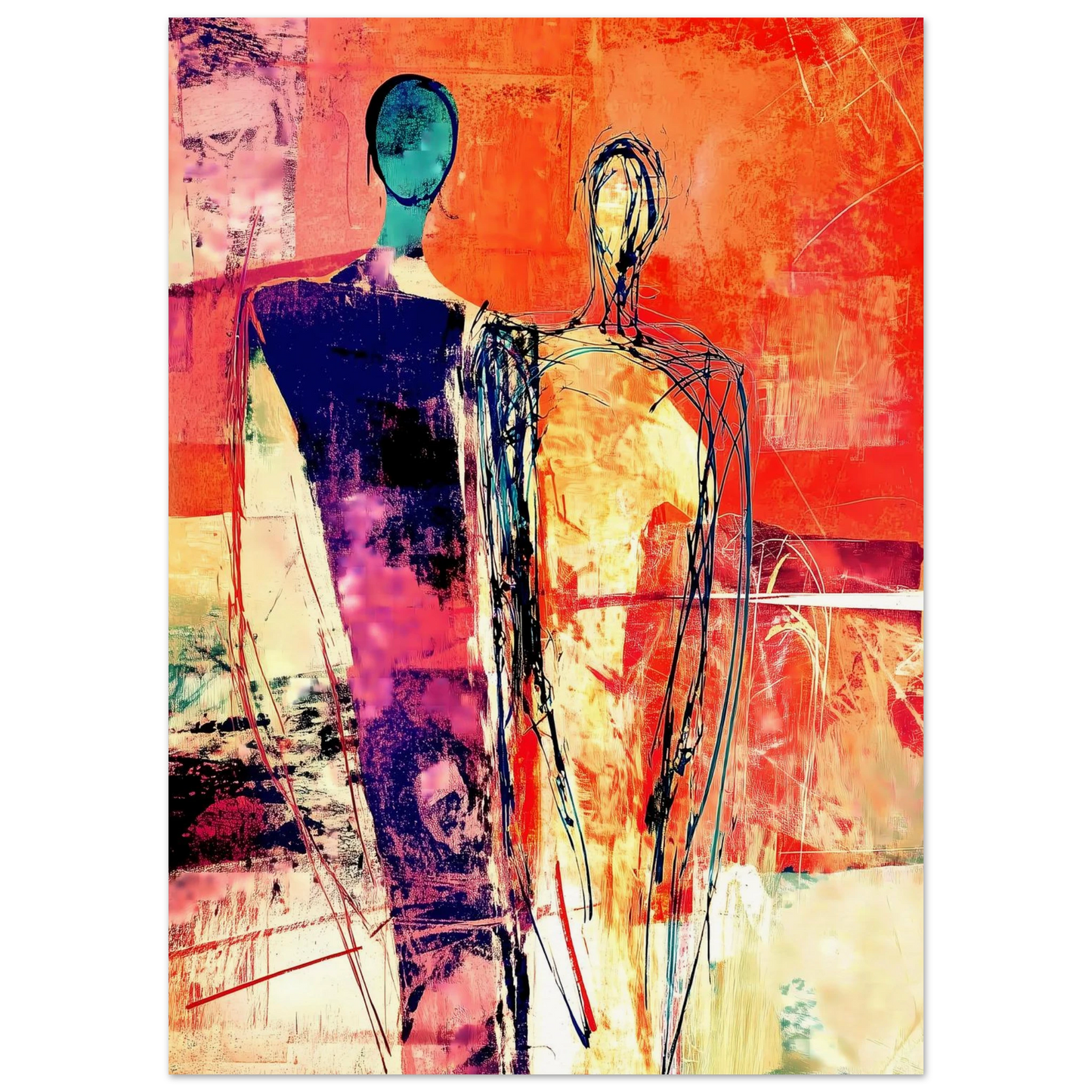 Deux Présences — affiche d'art — vue 5 — art mural STNCL
