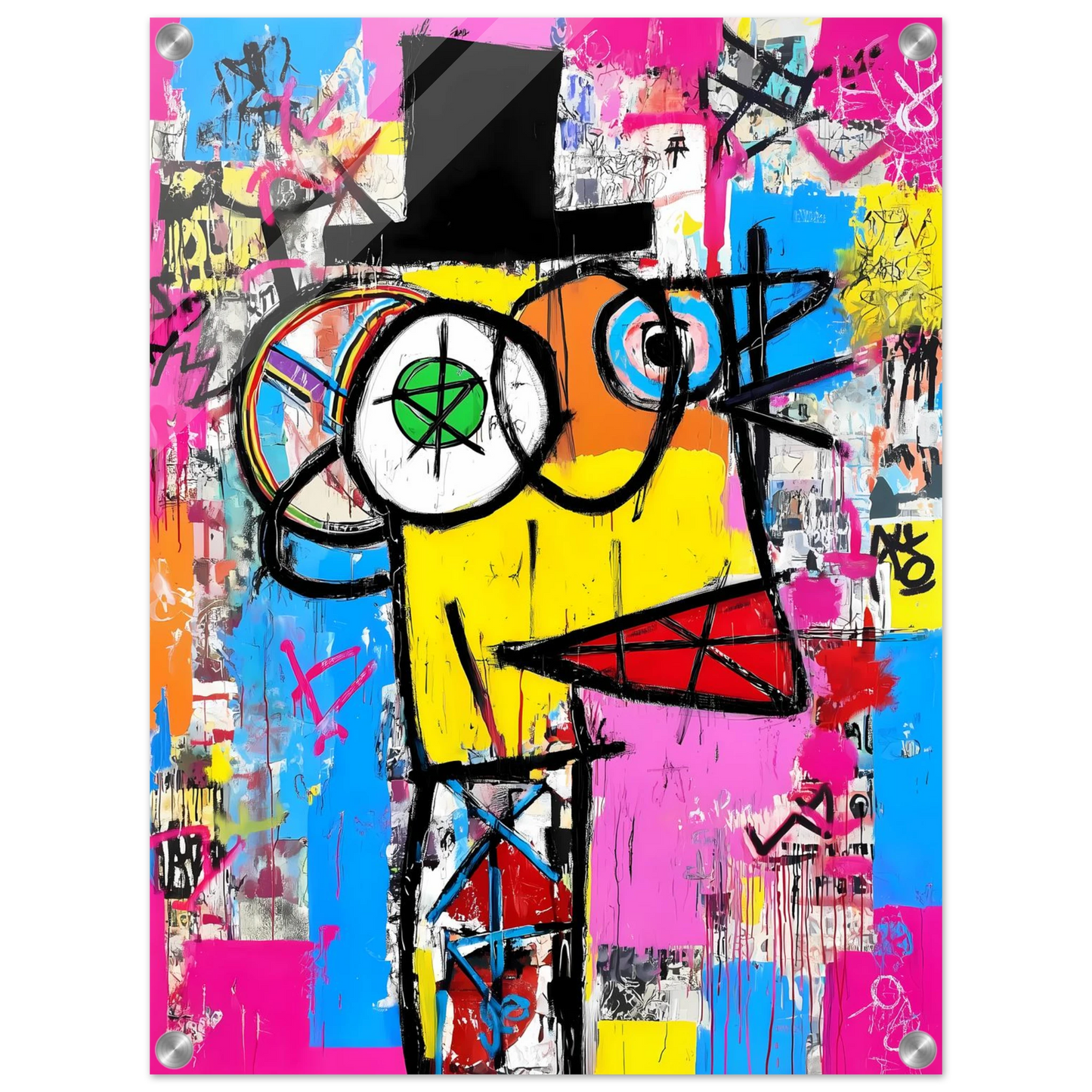 L'Homme au Chapeau Noir — tableau plexiglas — vue 4 — art mural STNCL