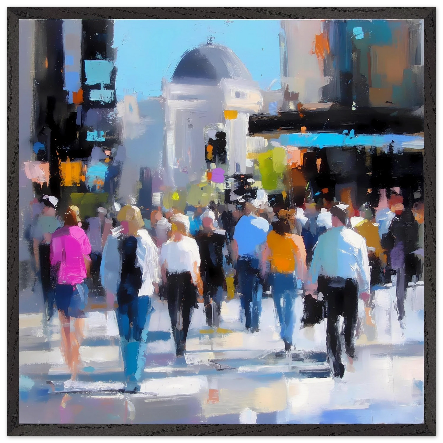 Traversée de Midi — tableau encadré bois — art mural STNCL