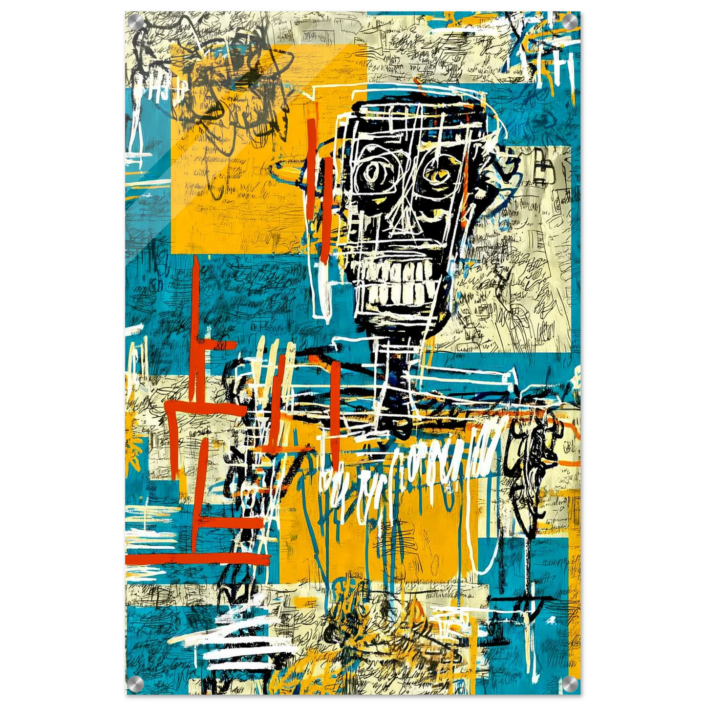 Visage Griffé — tableau plexiglas — vue 5 — art mural STNCL