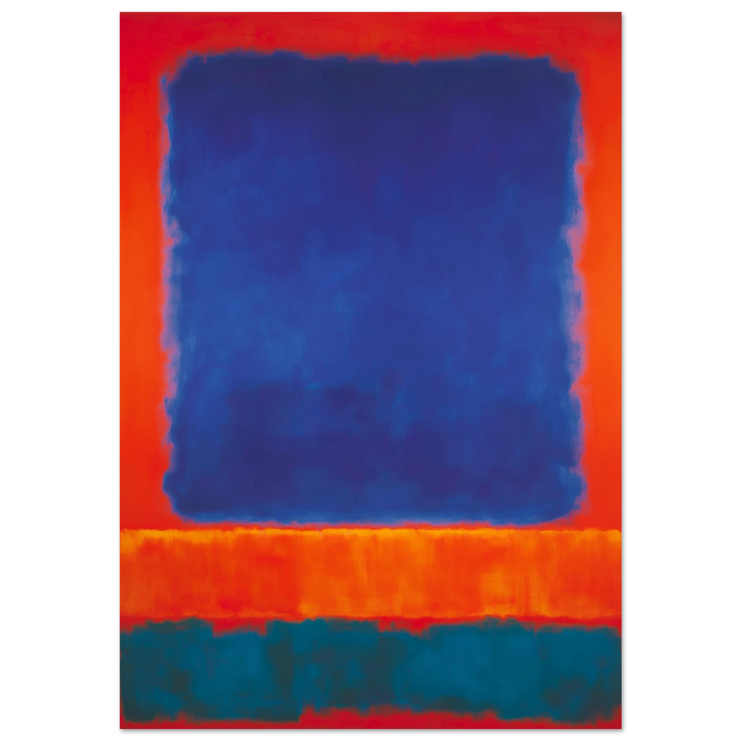 Rouge Bleu Orangé Profond — tableau aluminium — art mural STNCL