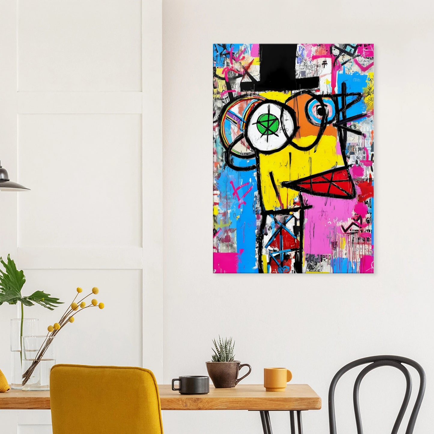 L'Homme au Chapeau Noir — tableau sur toile — vue 8 — art mural STNCL