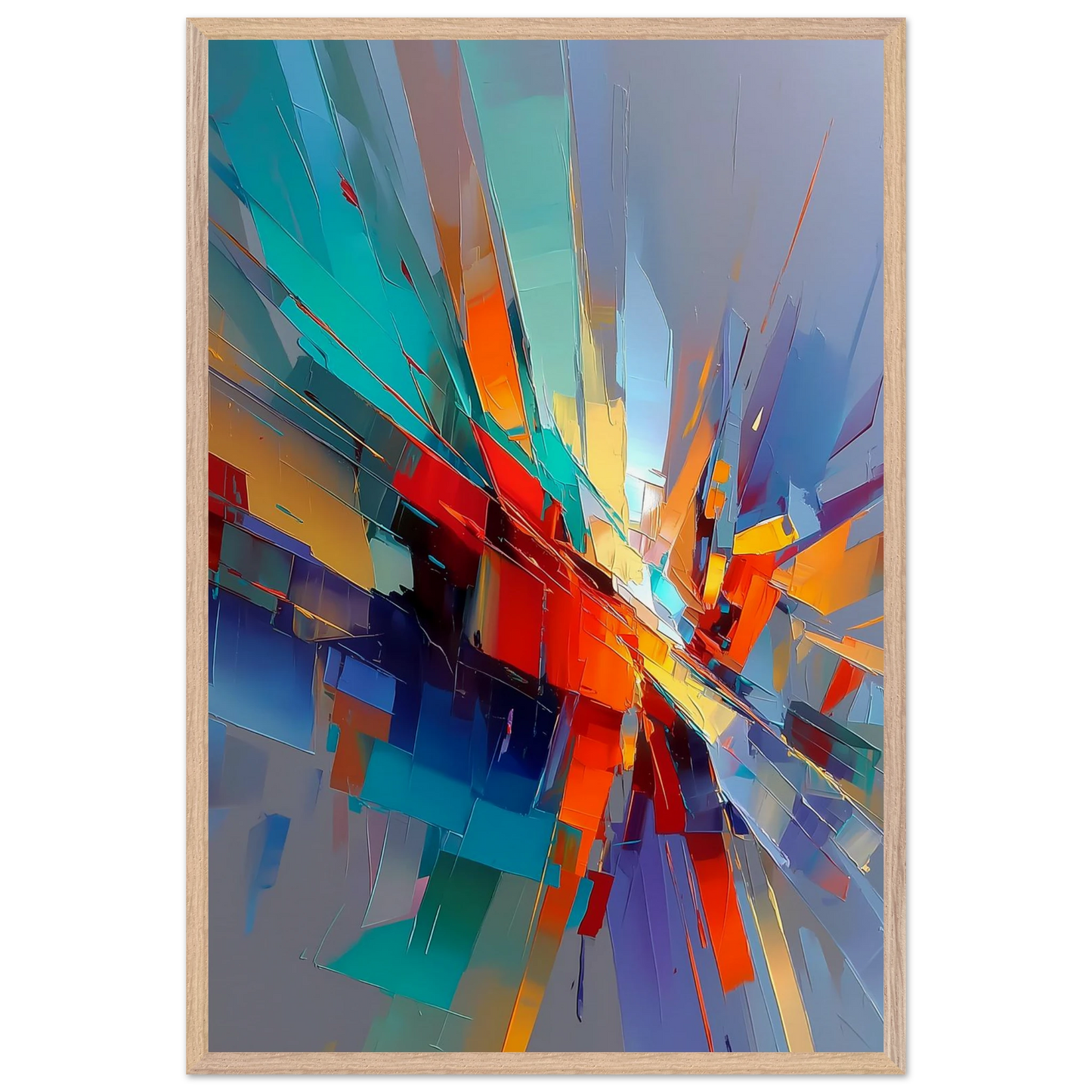 Point de Fuite — tableau encadré bois — vue 14 — art mural STNCL