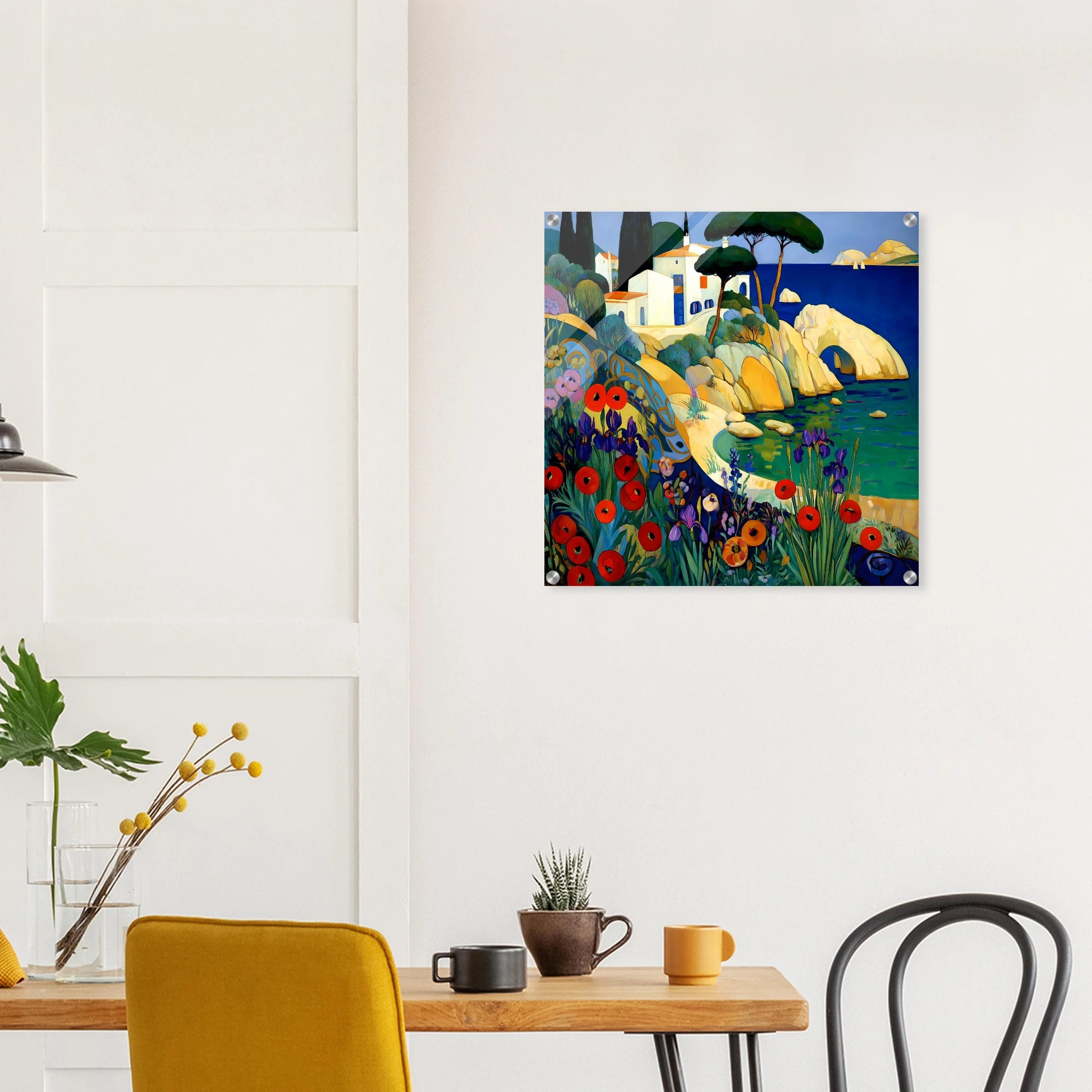 La Crique aux Coquelicots — tableau plexiglas — vue 7 — art mural STNCL