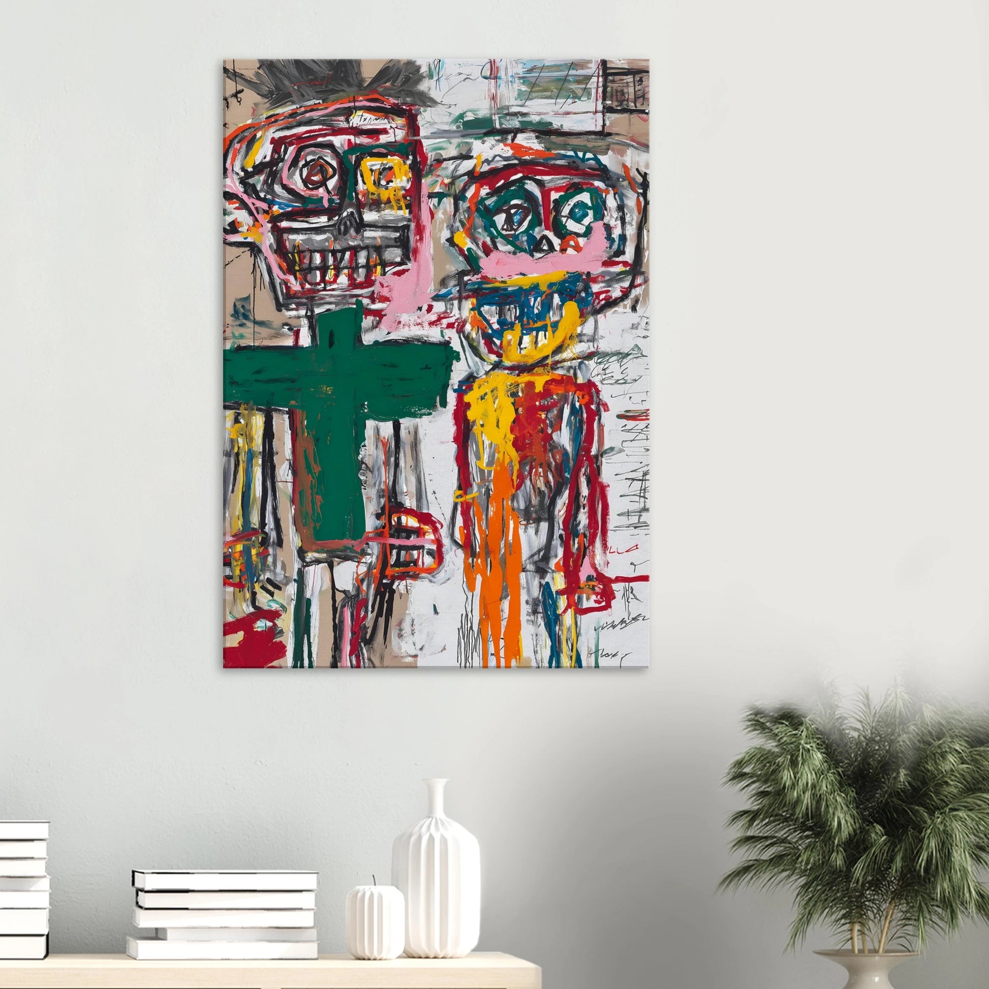 Deux Totems — tableau sur toile — vue 6 — art mural STNCL