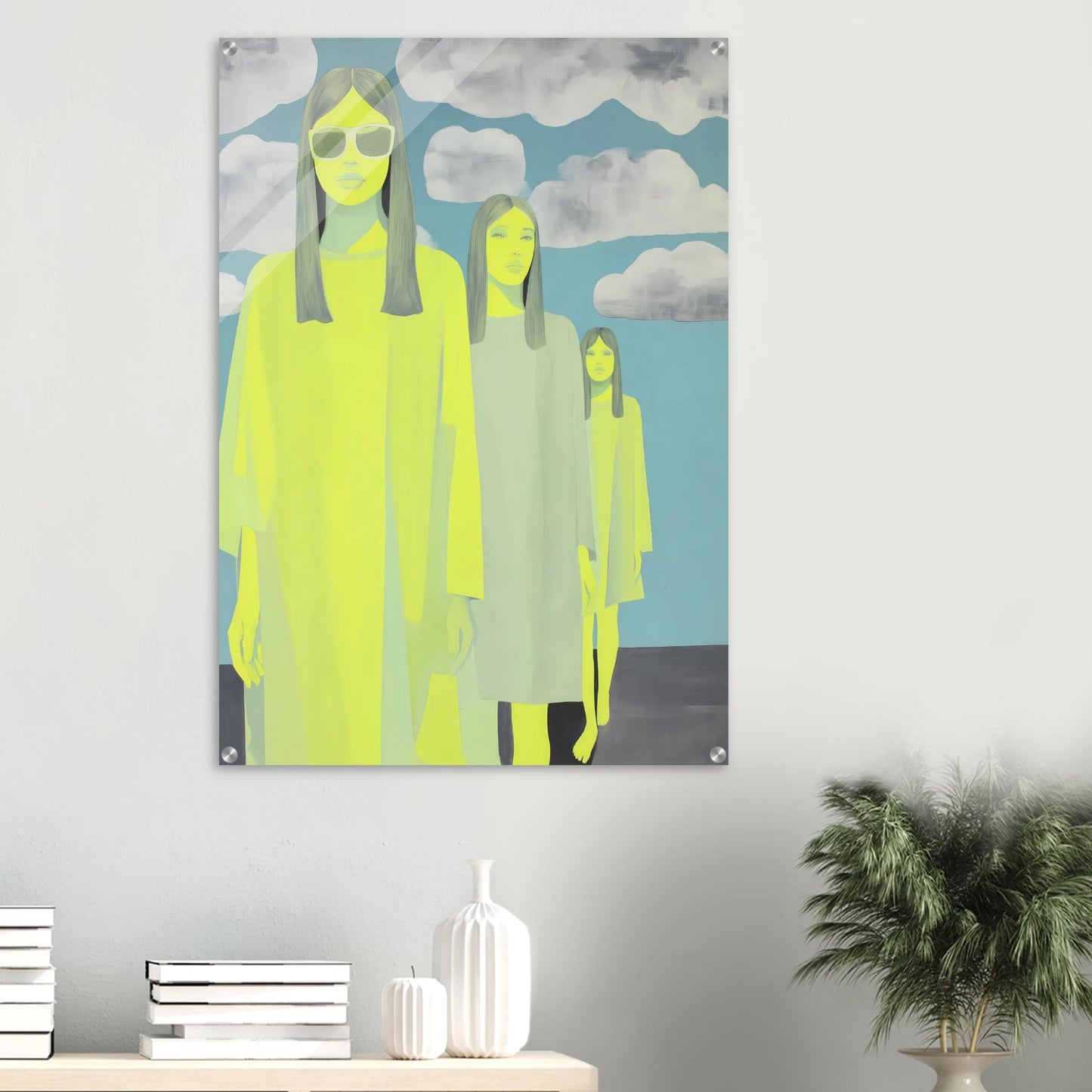 Les Trois Silhouettes — tableau plexiglas — vue 6 — art mural STNCL