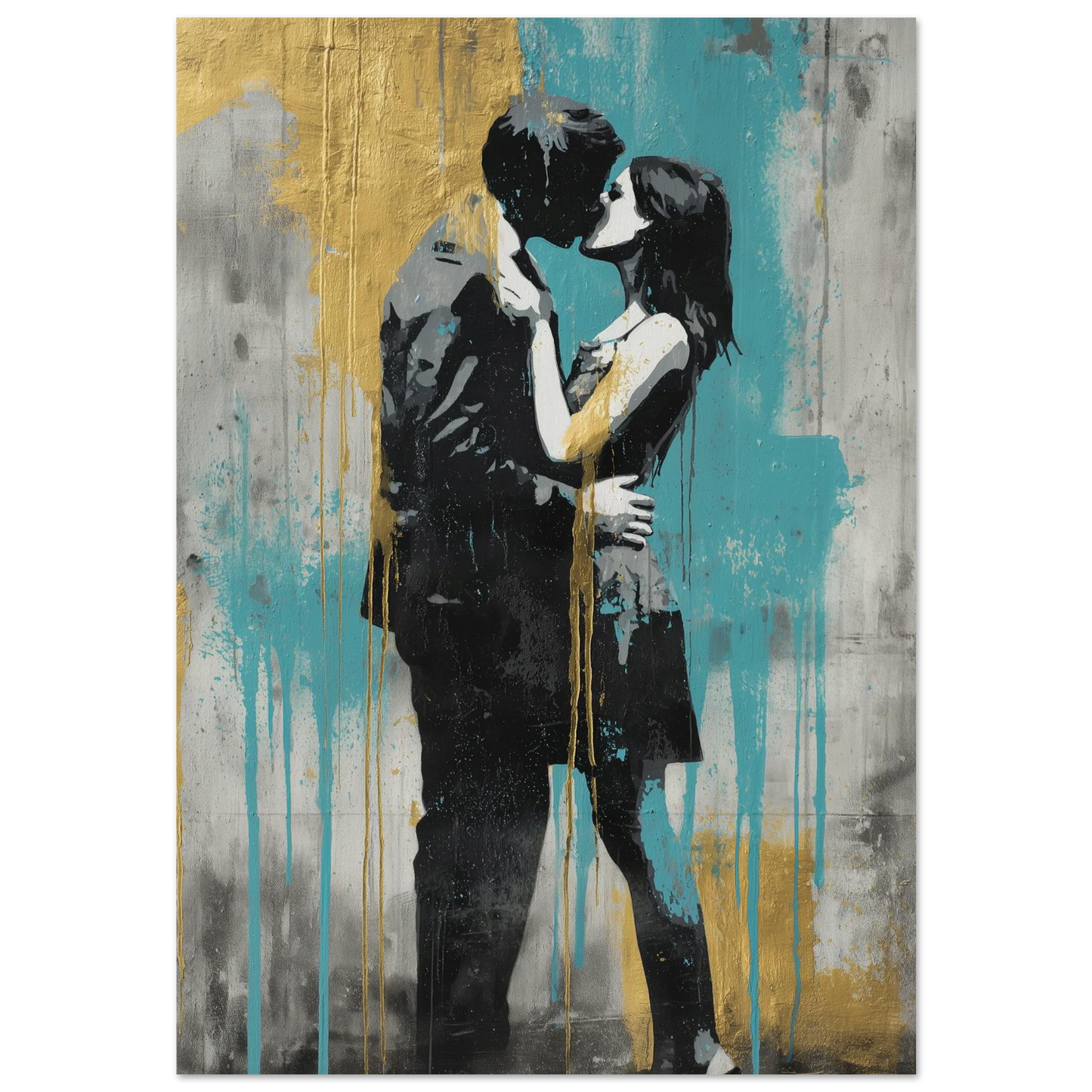 Baiser Sous La Pluie — affiche d'art — art mural STNCL