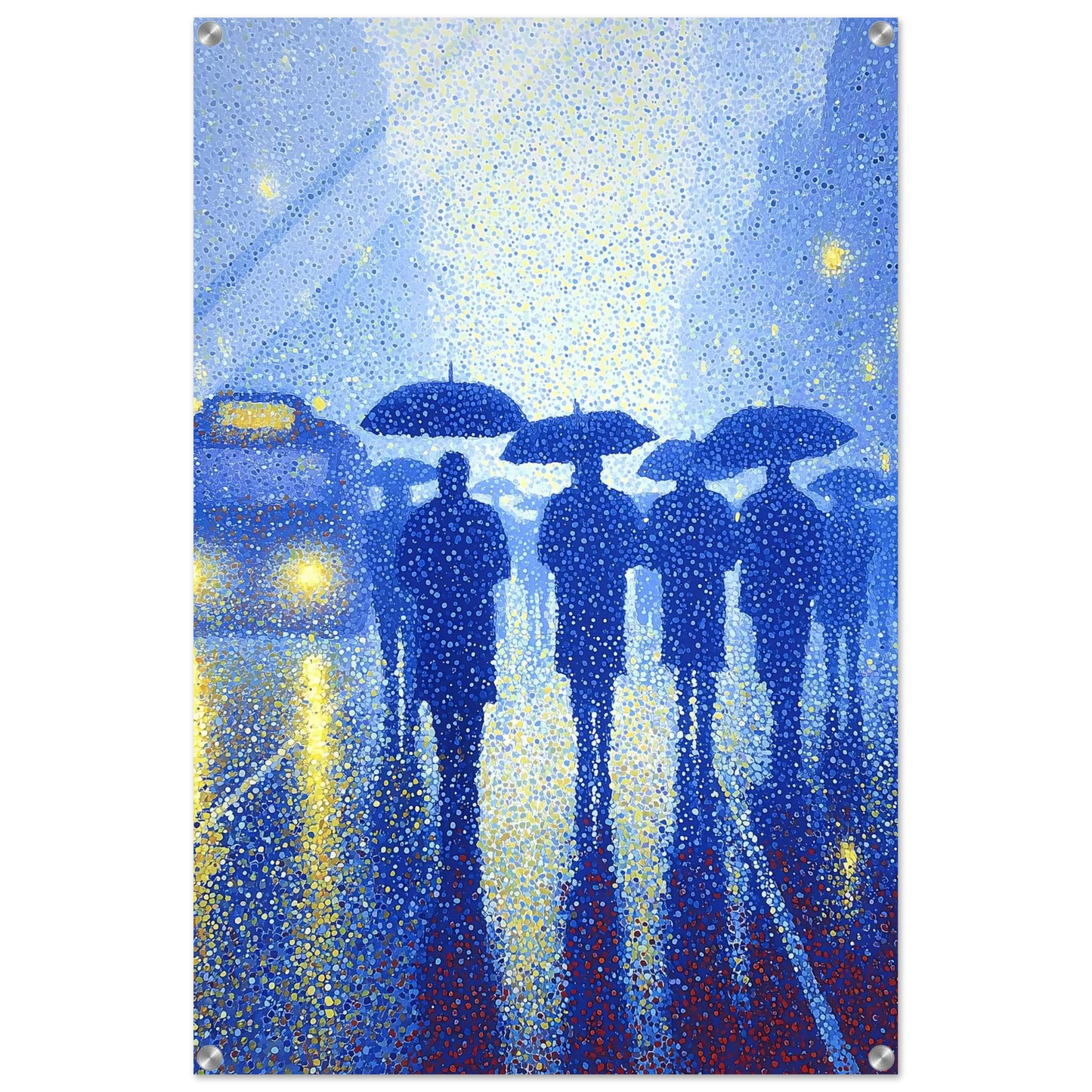 Pluie en Pointillés — tableau plexiglas — vue 5 — art mural STNCL