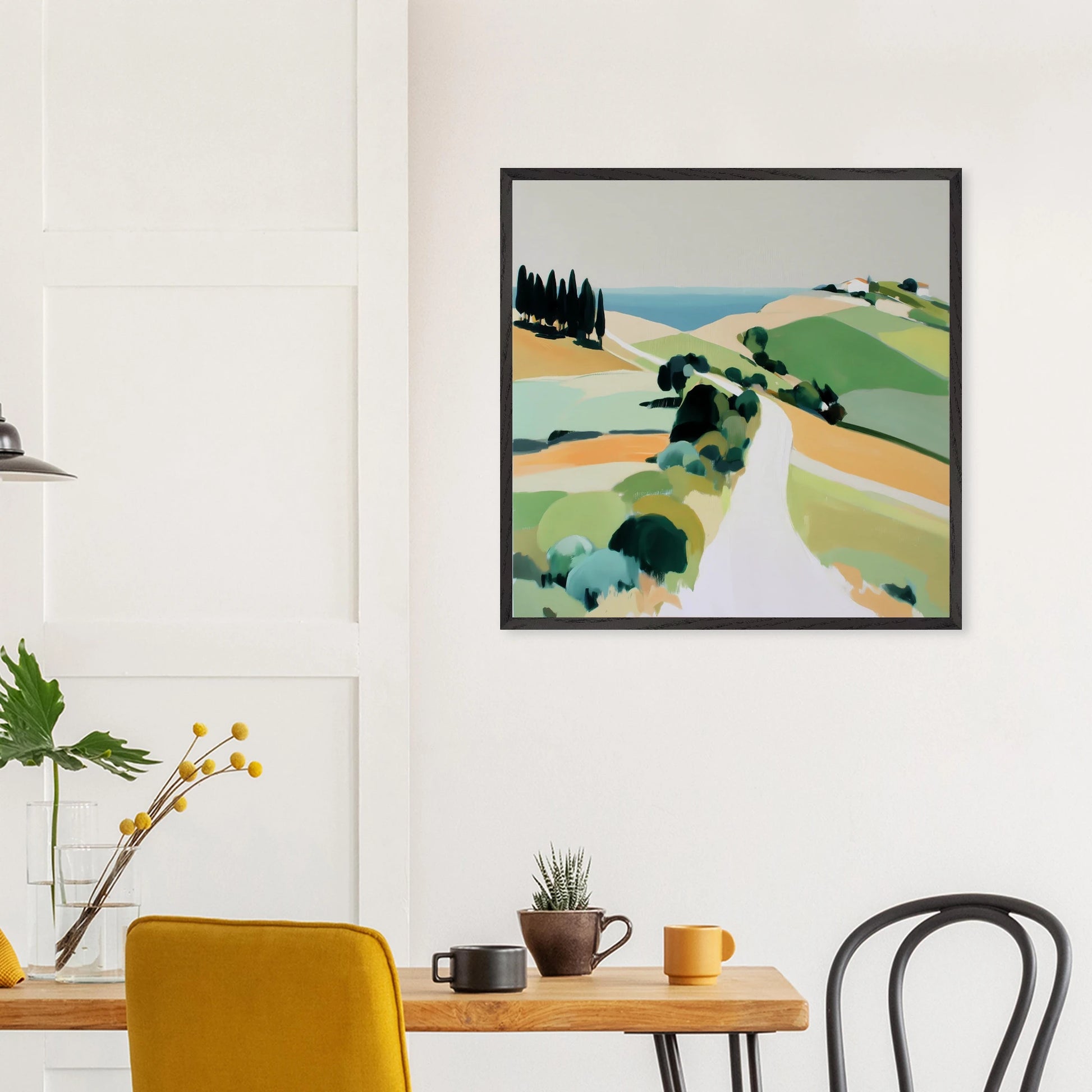 Chemin vers la Mer — tableau encadre bois — vue 15 — art mural STNCL