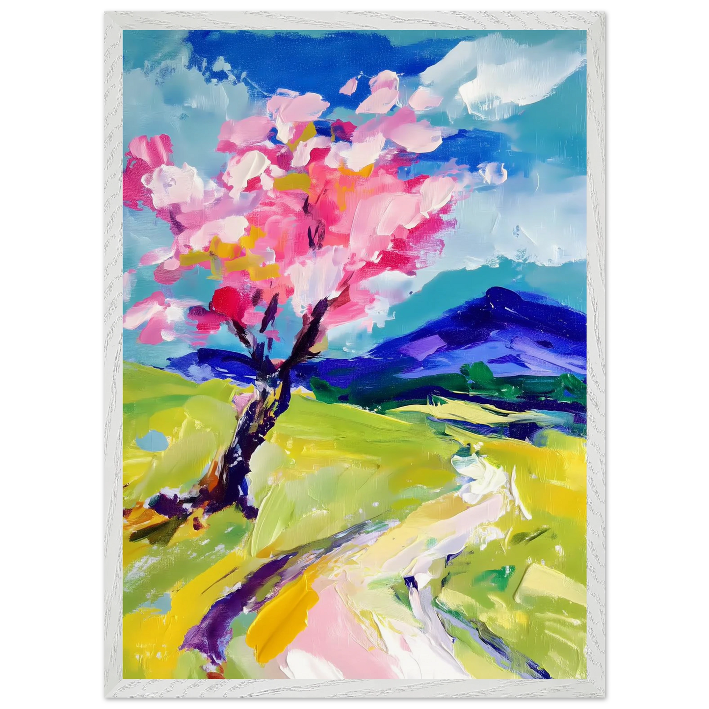 L'Arbre en Fleurs — tableau encadré bois — vue 11 — art mural STNCL