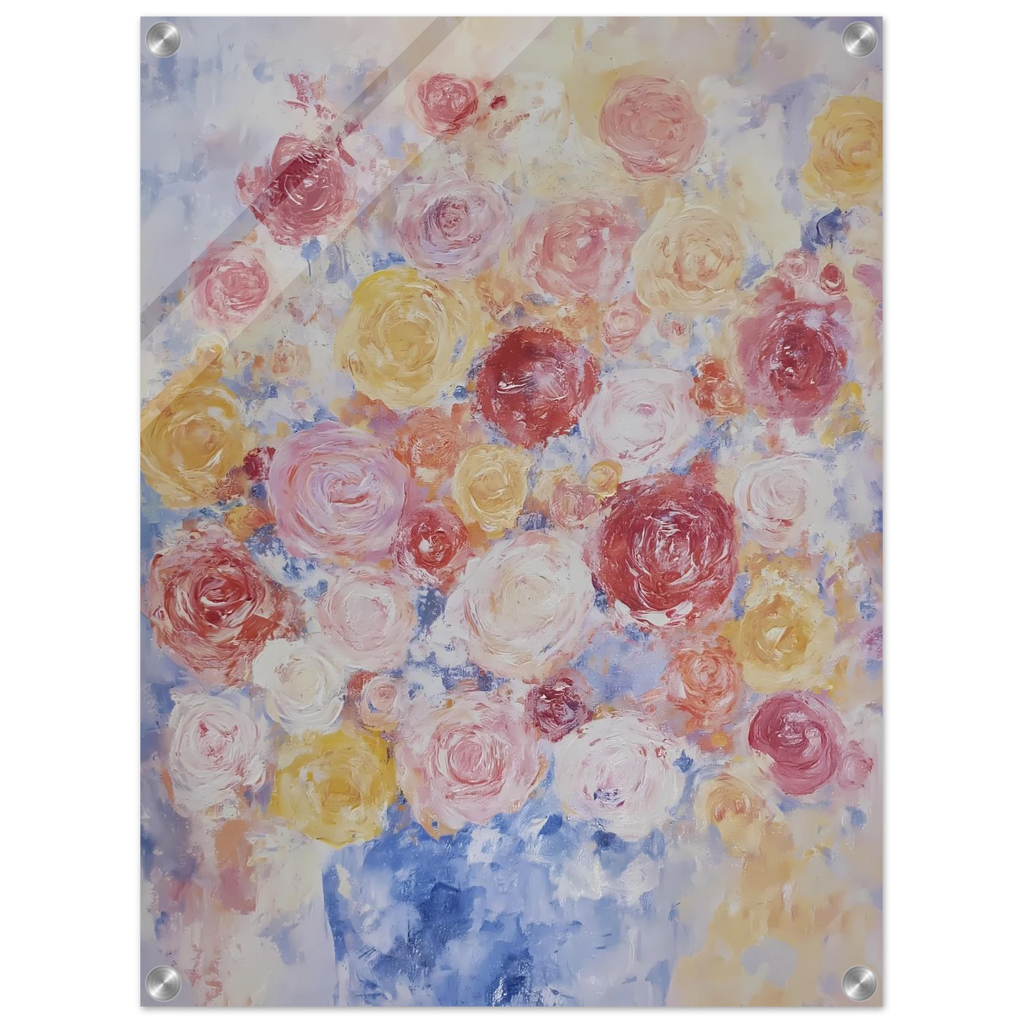 Brassée de Roses — tableau plexiglas — vue 4 — art mural STNCL