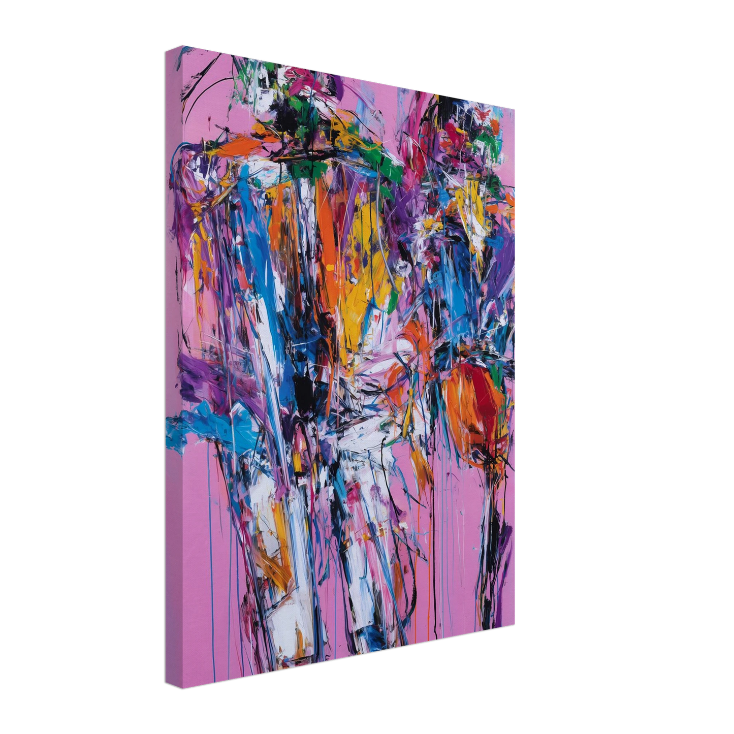 Duo en Tumulte — tableau sur toile — vue 5 — art mural STNCL