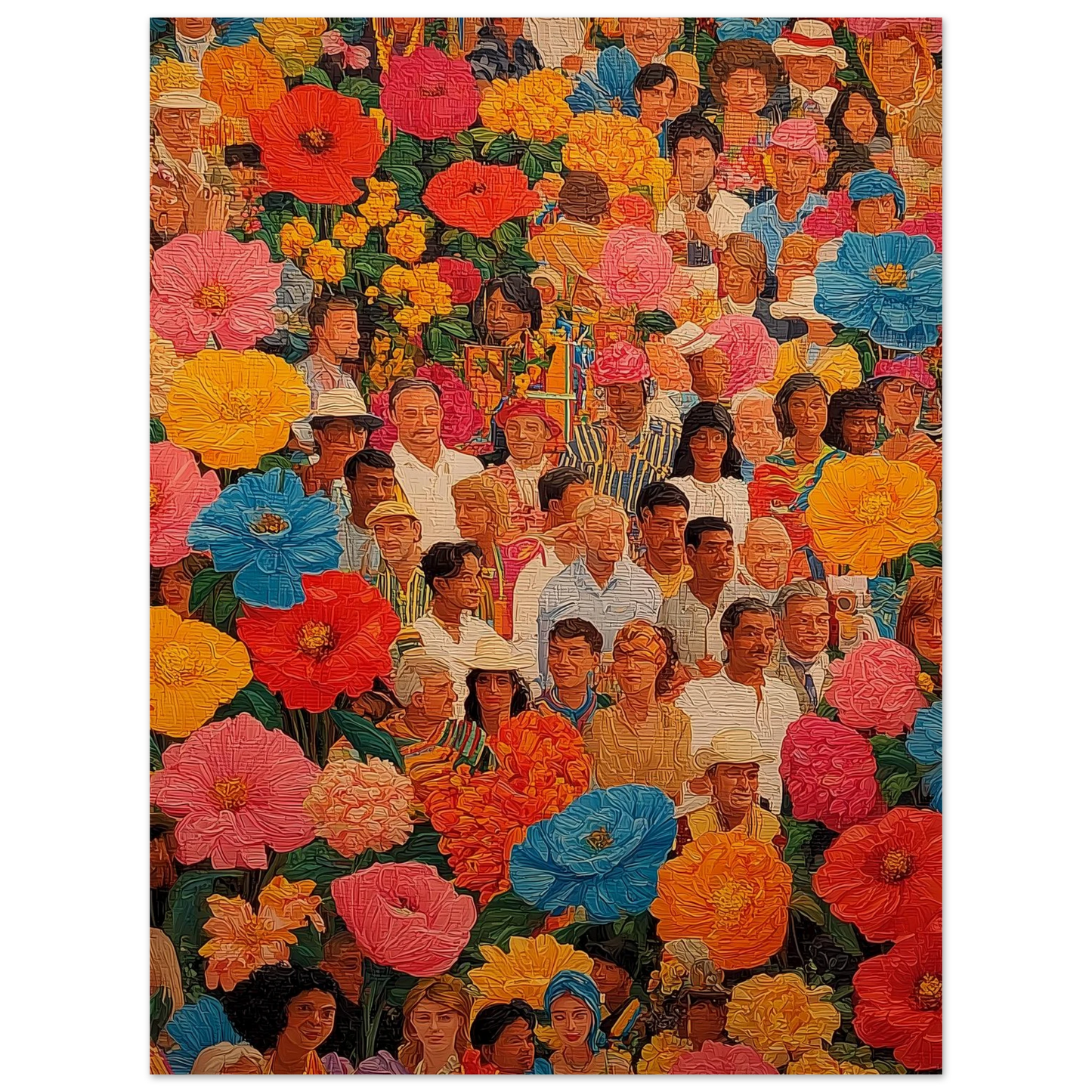 Jardin des Visages — affiche d'art — vue 3 — art mural STNCL