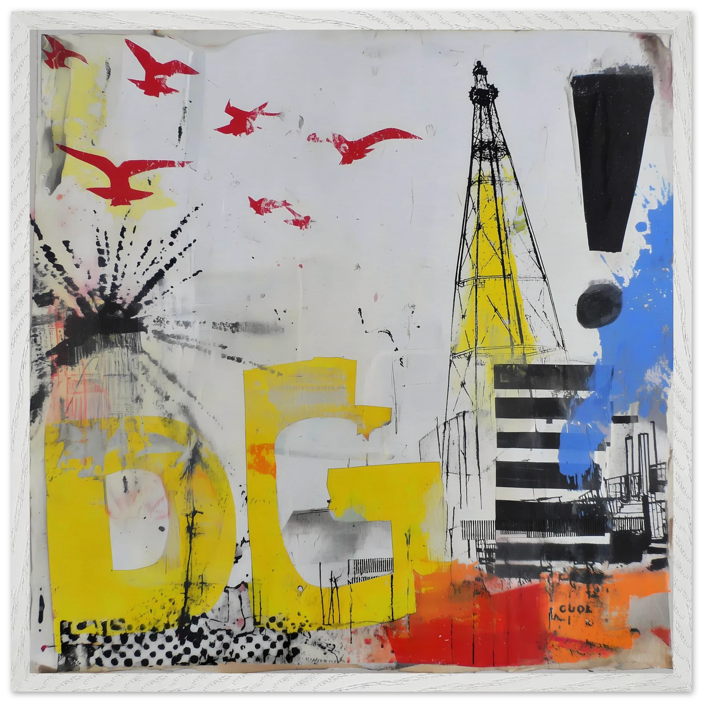 Le Grand Cri — tableau encadré bois — vue 5 — art mural STNCL