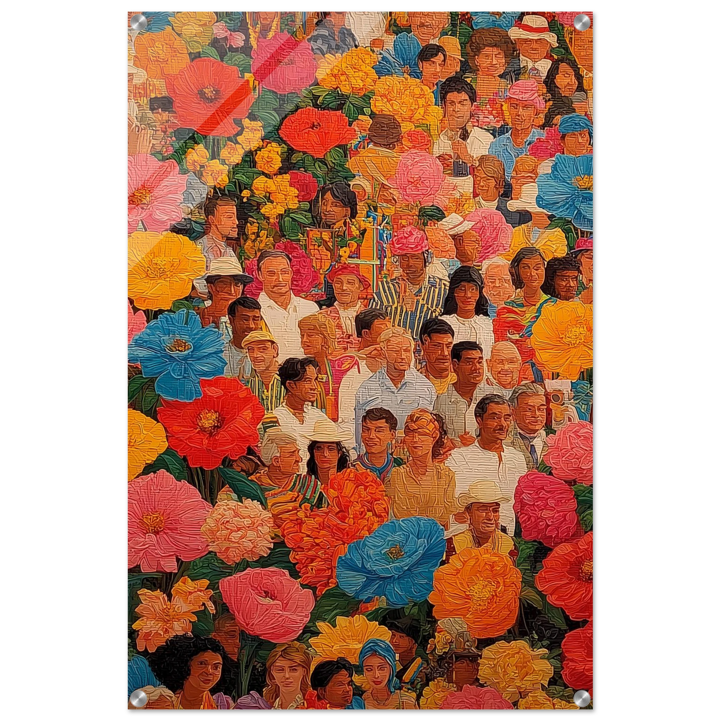Jardin des Visages — tableau plexiglas — vue 5 — art mural STNCL