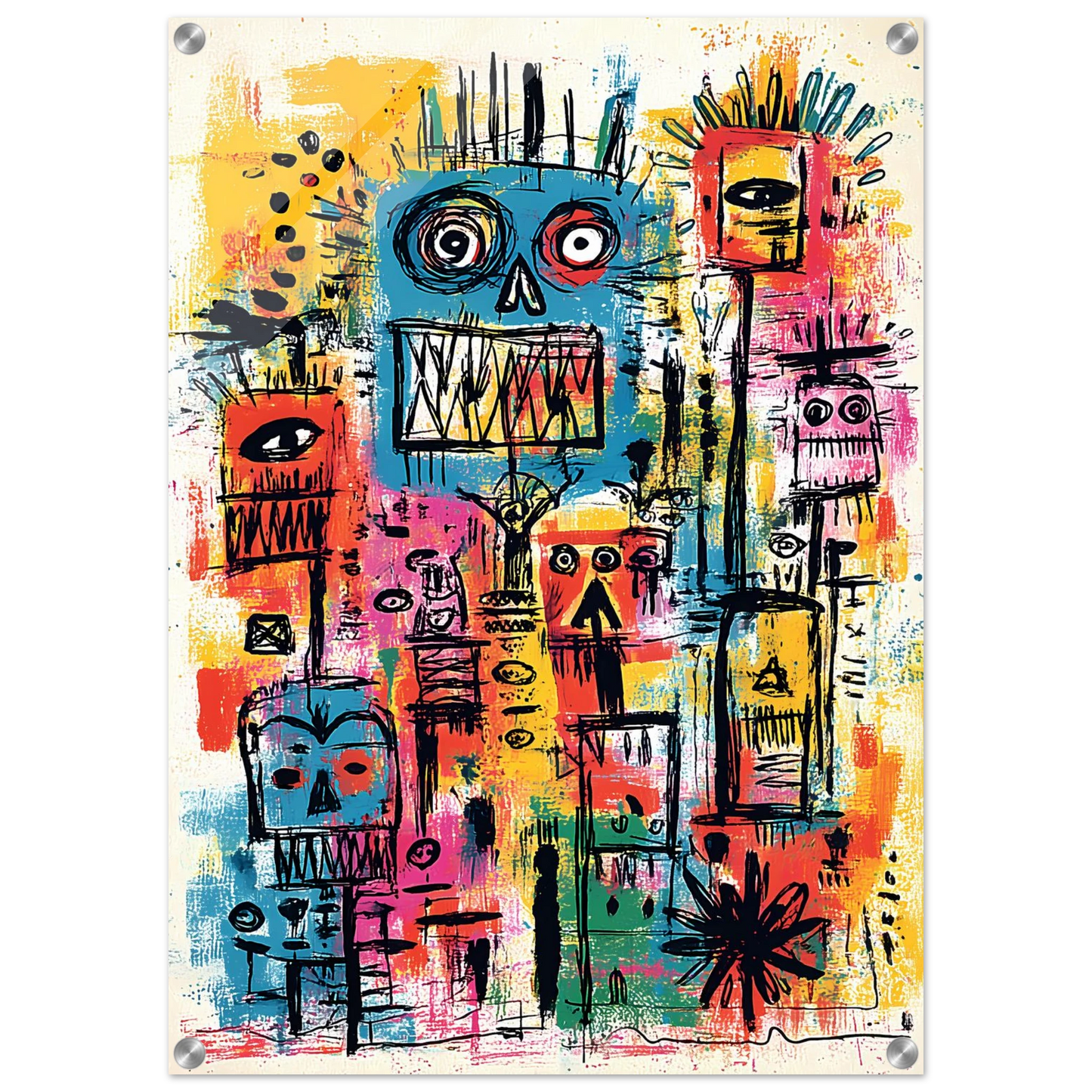 Totem des Esprits — tableau plexiglas — vue 2 — art mural STNCL