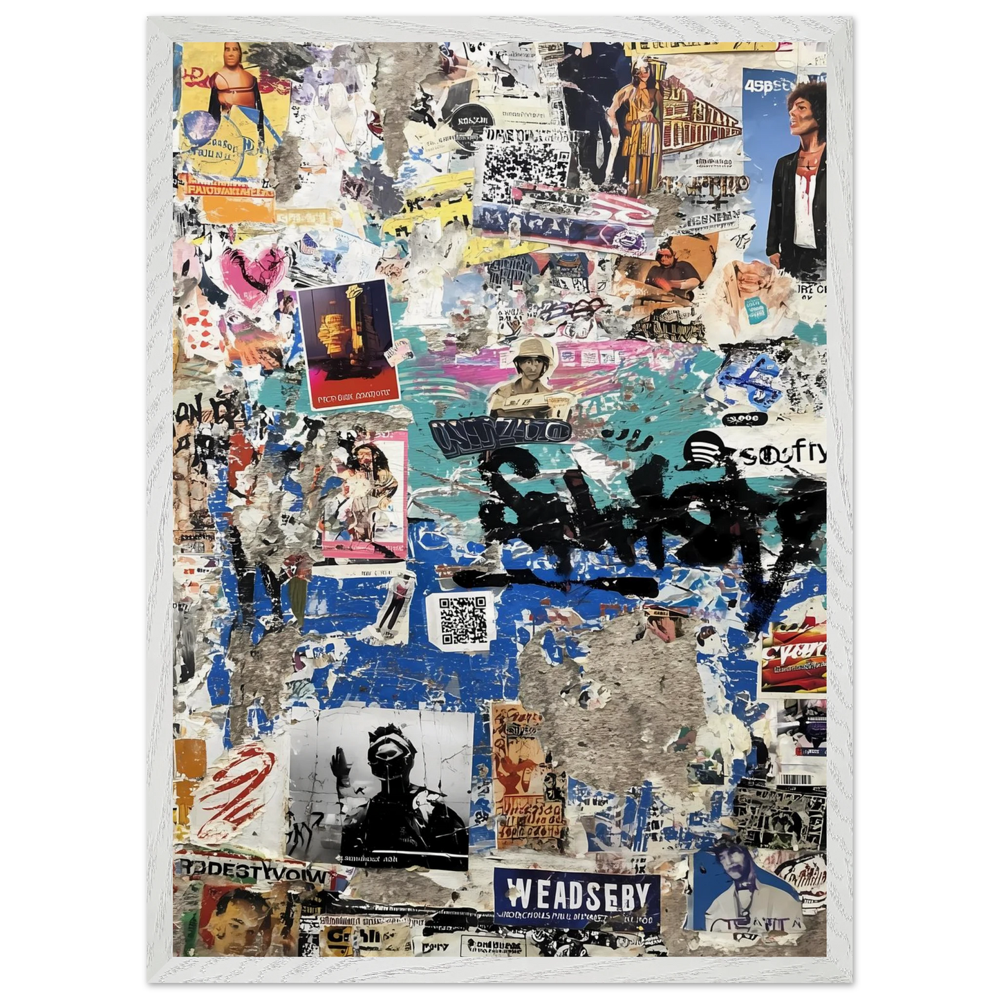 Le Mur Affiché — tableau encadré bois — vue 11 — art mural STNCL
