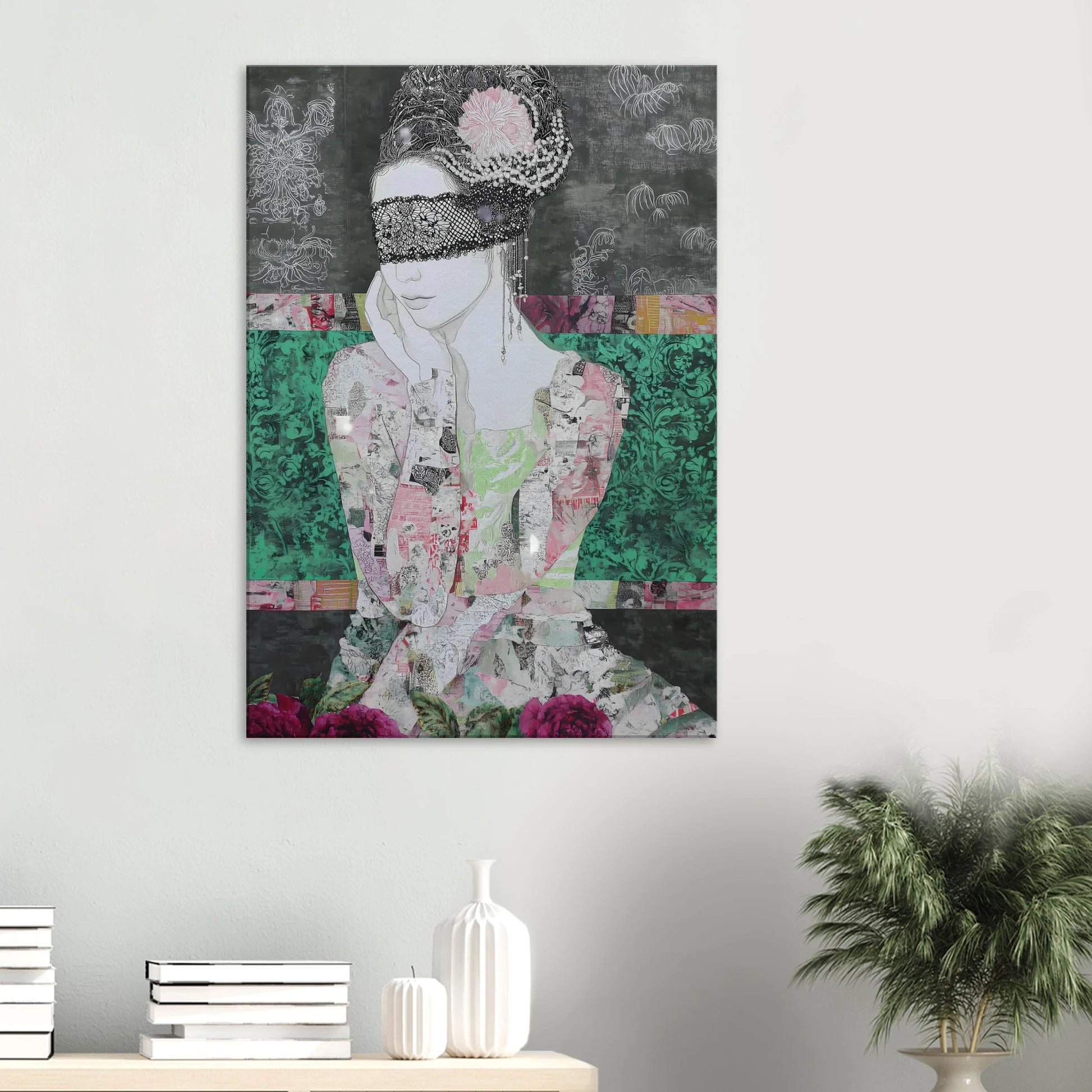 Dame de Dentelle — tableau sur toile — vue 6 — art mural STNCL